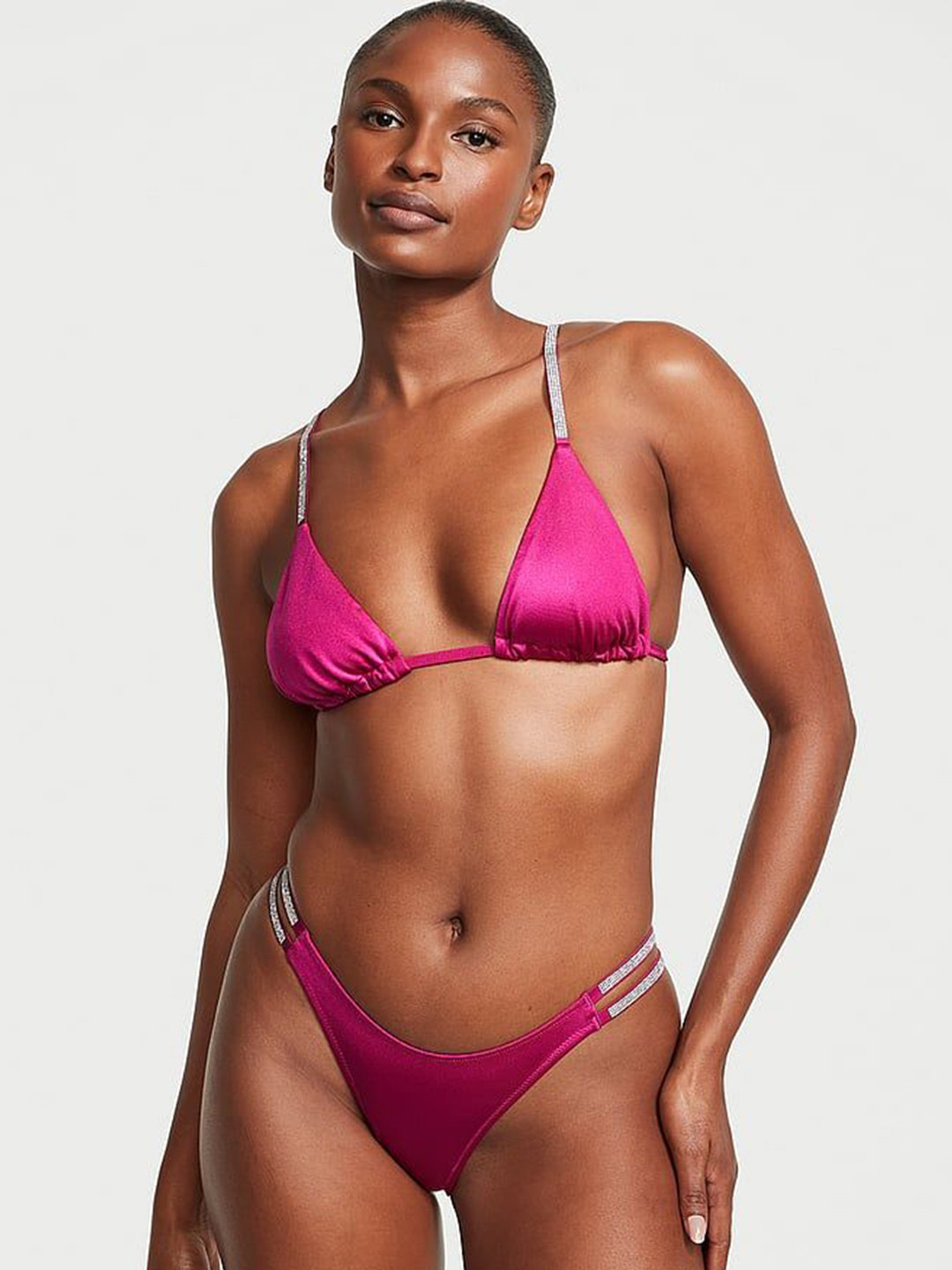 Victoria's Secret Women Swim Double Shine Strap Swim Briefs