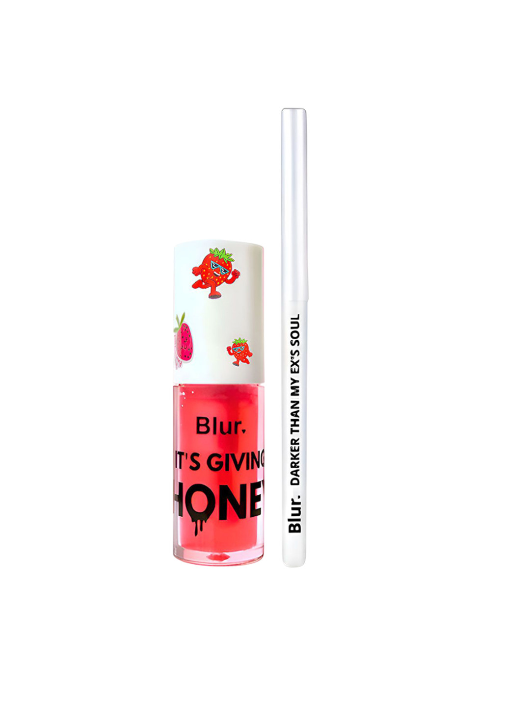 BLUR INDIA Set Of 2 Juicy Lip Oil - 3.5 ml - Strawberry & Lip Liner - 20 g