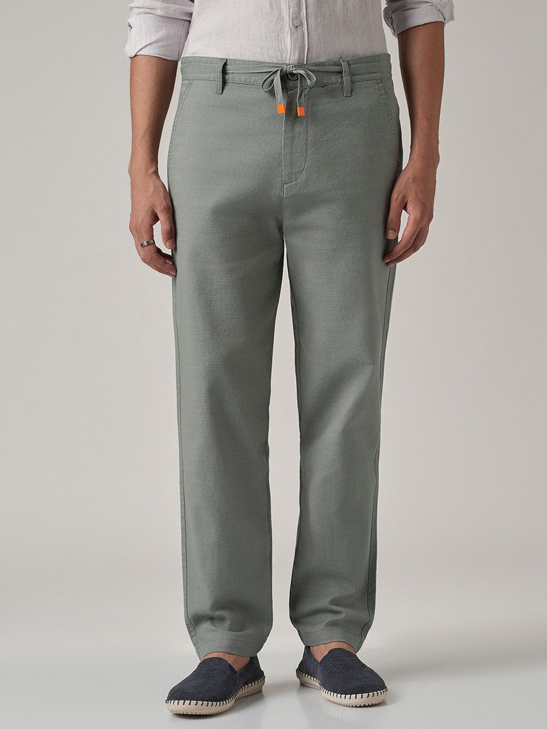 Banana Club Men Linen Look Cotton Trousers