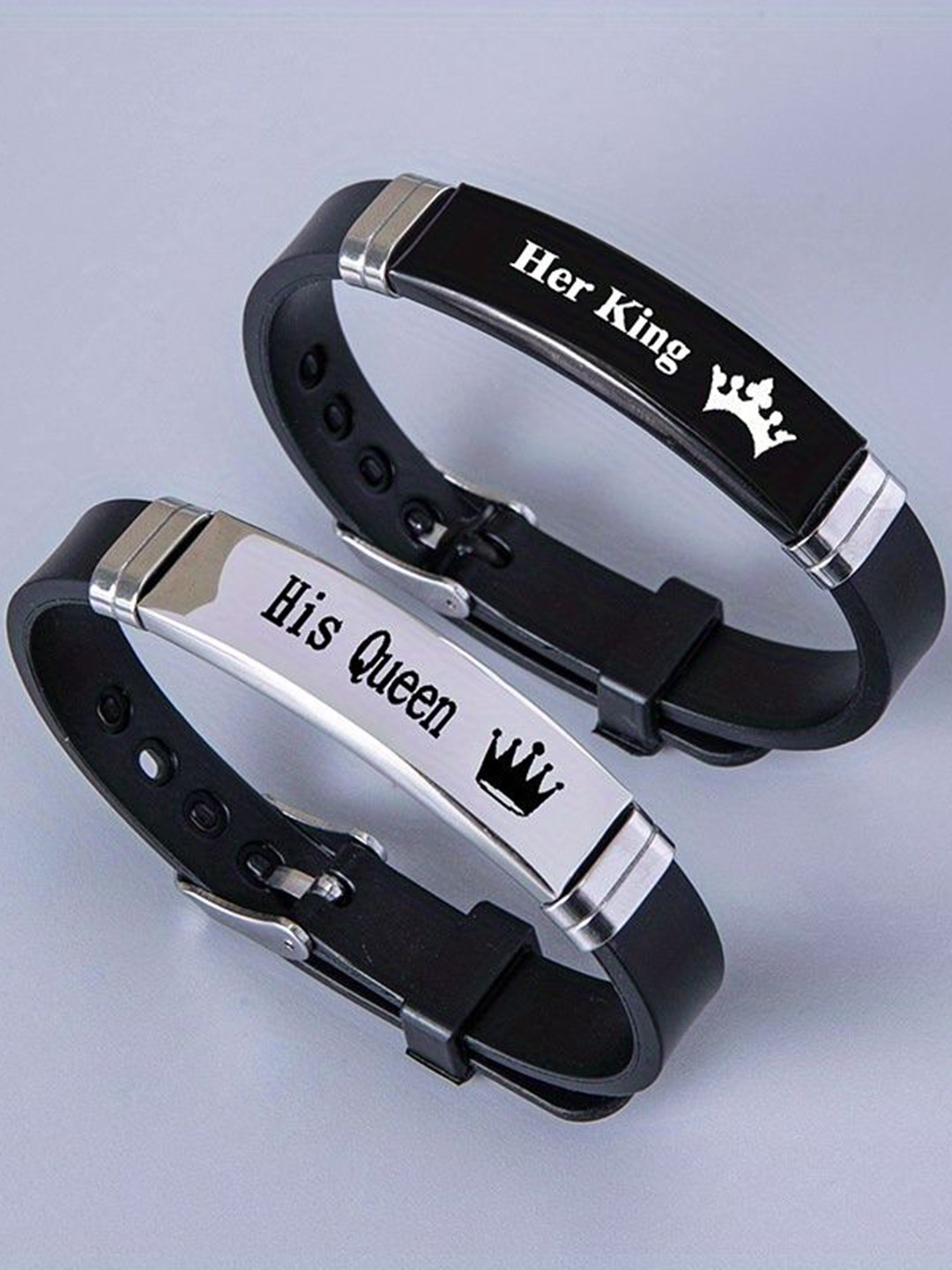 Bling Queen Set Of 2 Her King His Queen Wraparound Bracelet