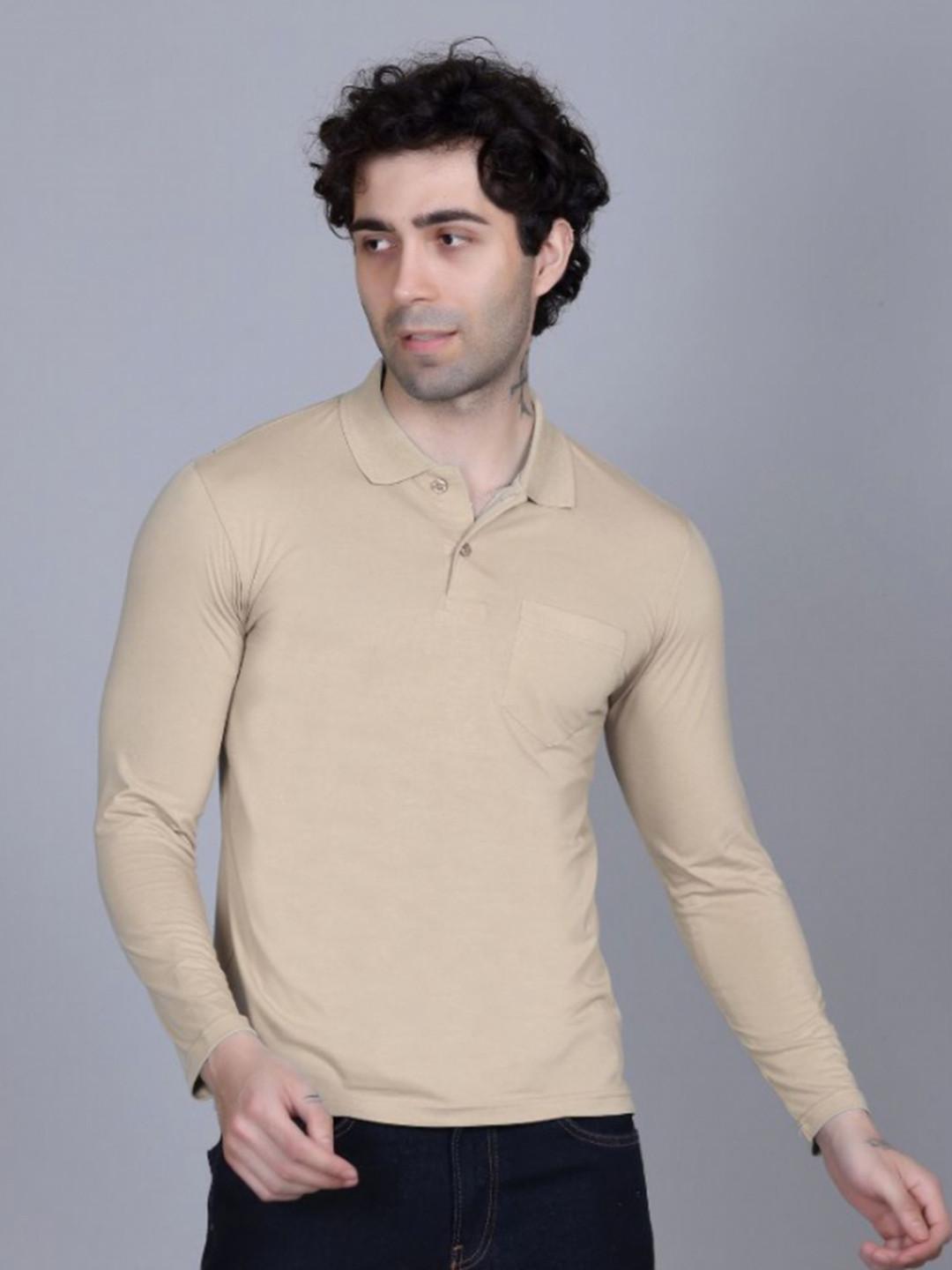 SANE ORIGINALS Polo Collar Pocket Detail T-Shirt