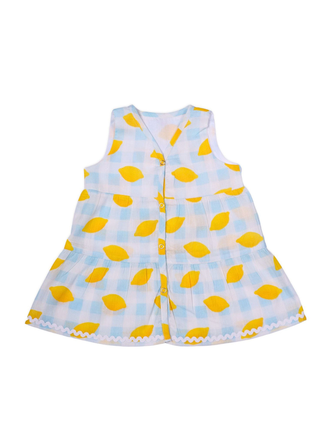 YK Girl Lemon Print Shirt Dress