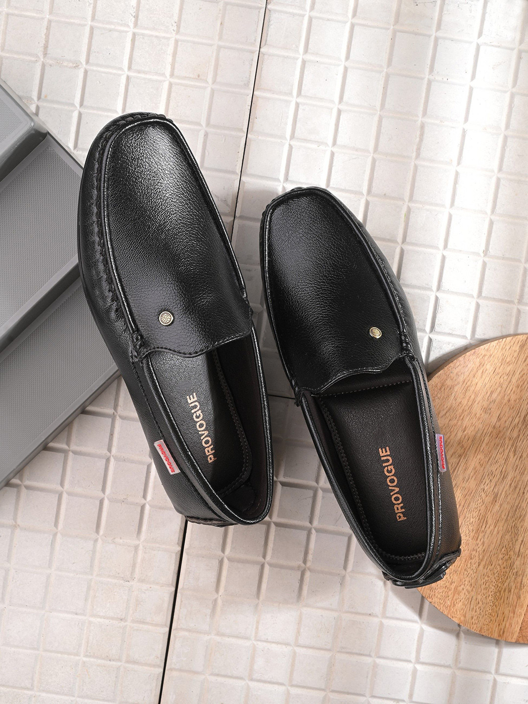 Provogue Men Slip-On Square Toe Driving Shoes