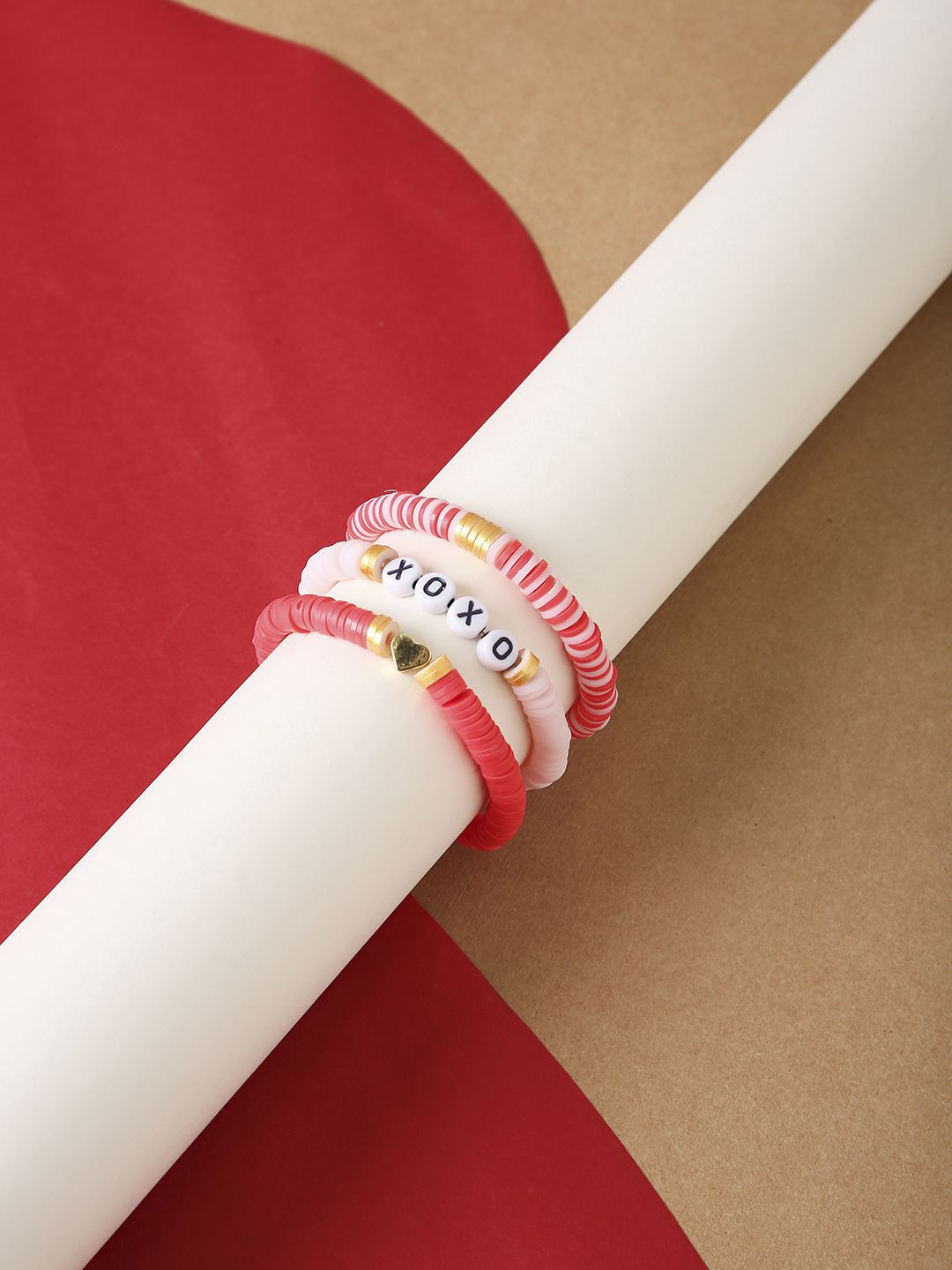 Arendelle Girls Set of 3 Stretchable Clay Beaded Bracelet