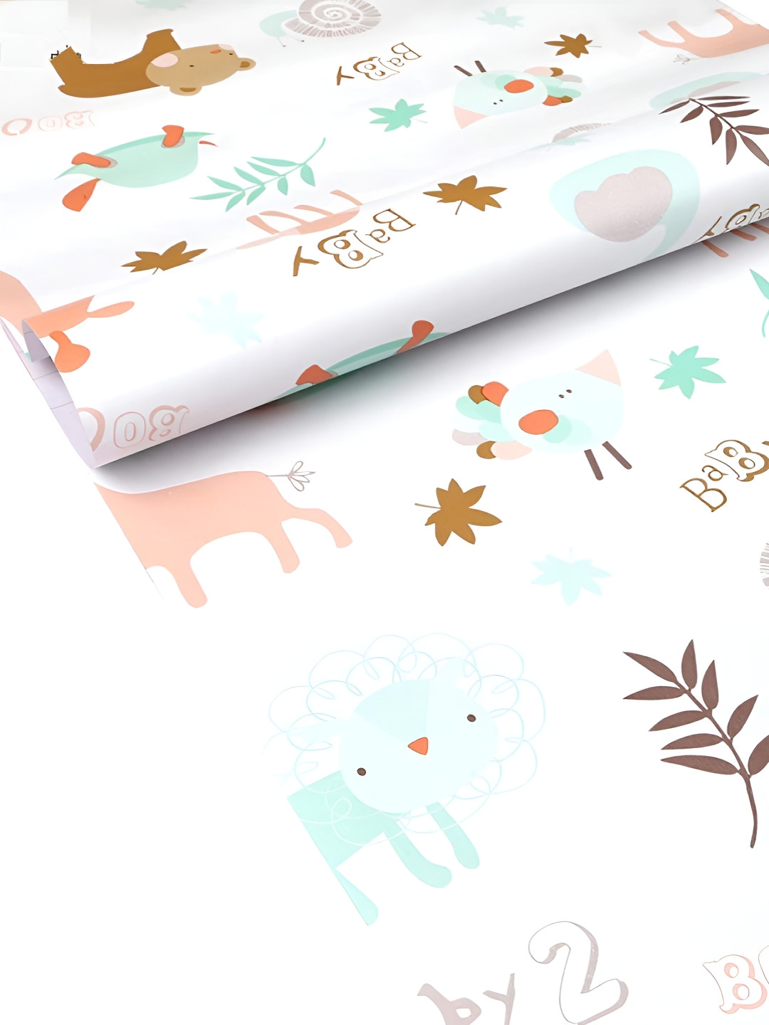 INDIAN ROYALS White Kids Animal Printed Self-Adhesive & Durable Wall Sticker