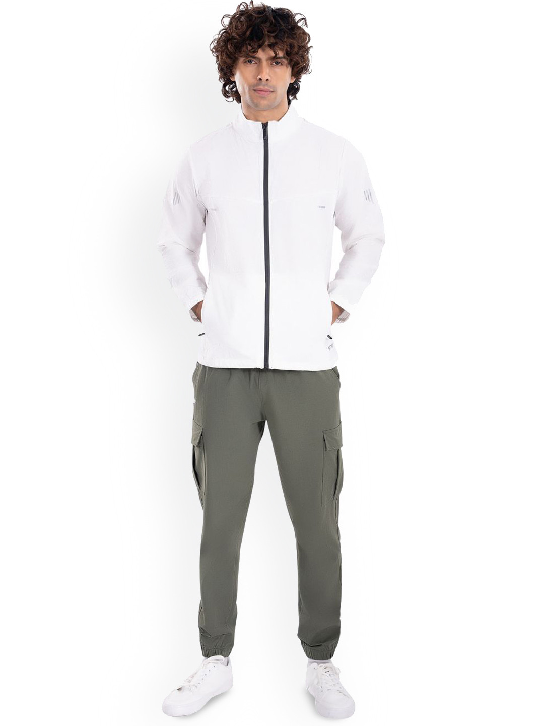 STRCH Men Floral Colourblocked Nylon Lightweight Outdoor Bomber with Embroidered Jacket