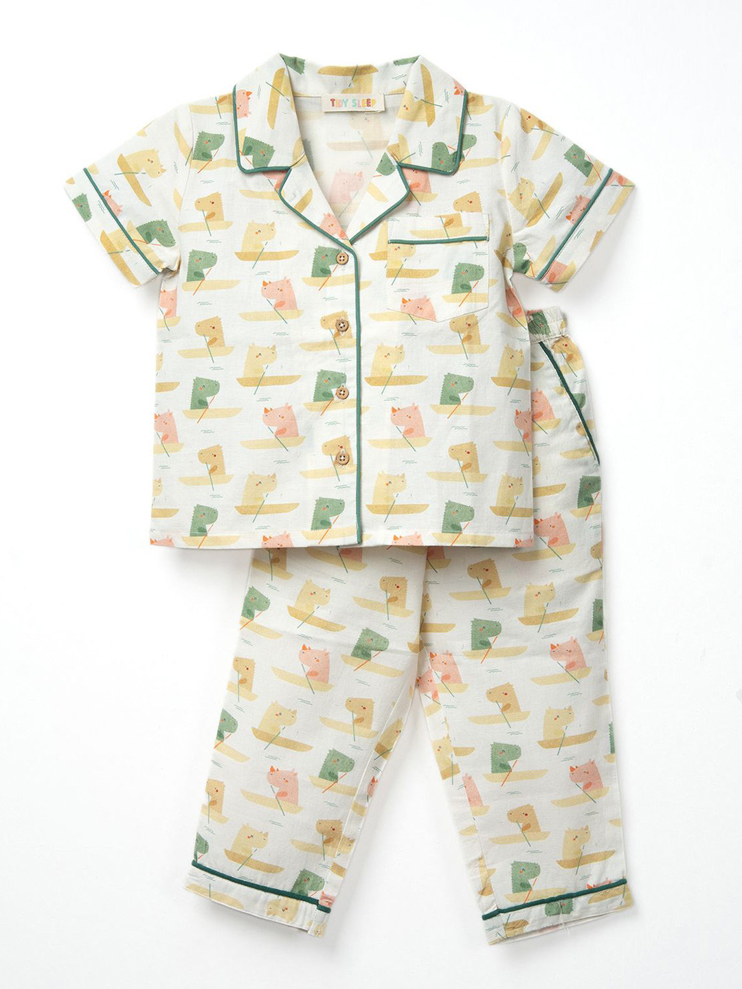 TIDY SLEEP Boys Printed Shirt with Pyjamas