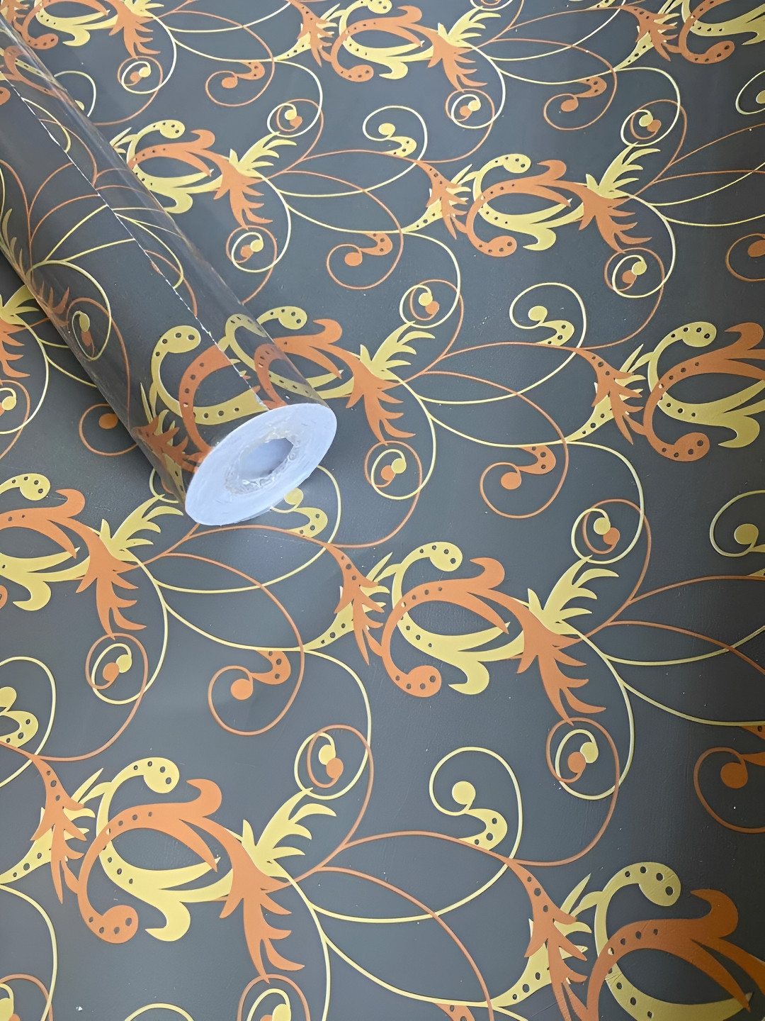 INDIAN ROYALS Yellow Design in Grey Printed Self-Adhesive & Durable Wall Sticker