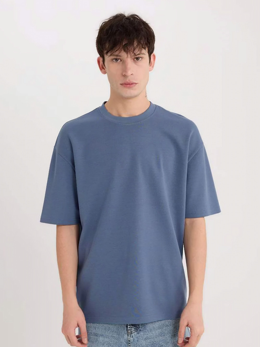 MISCHIEF MONKEY Pure Cotton Drop-Shoulder Sleeves Oversized T-shirt