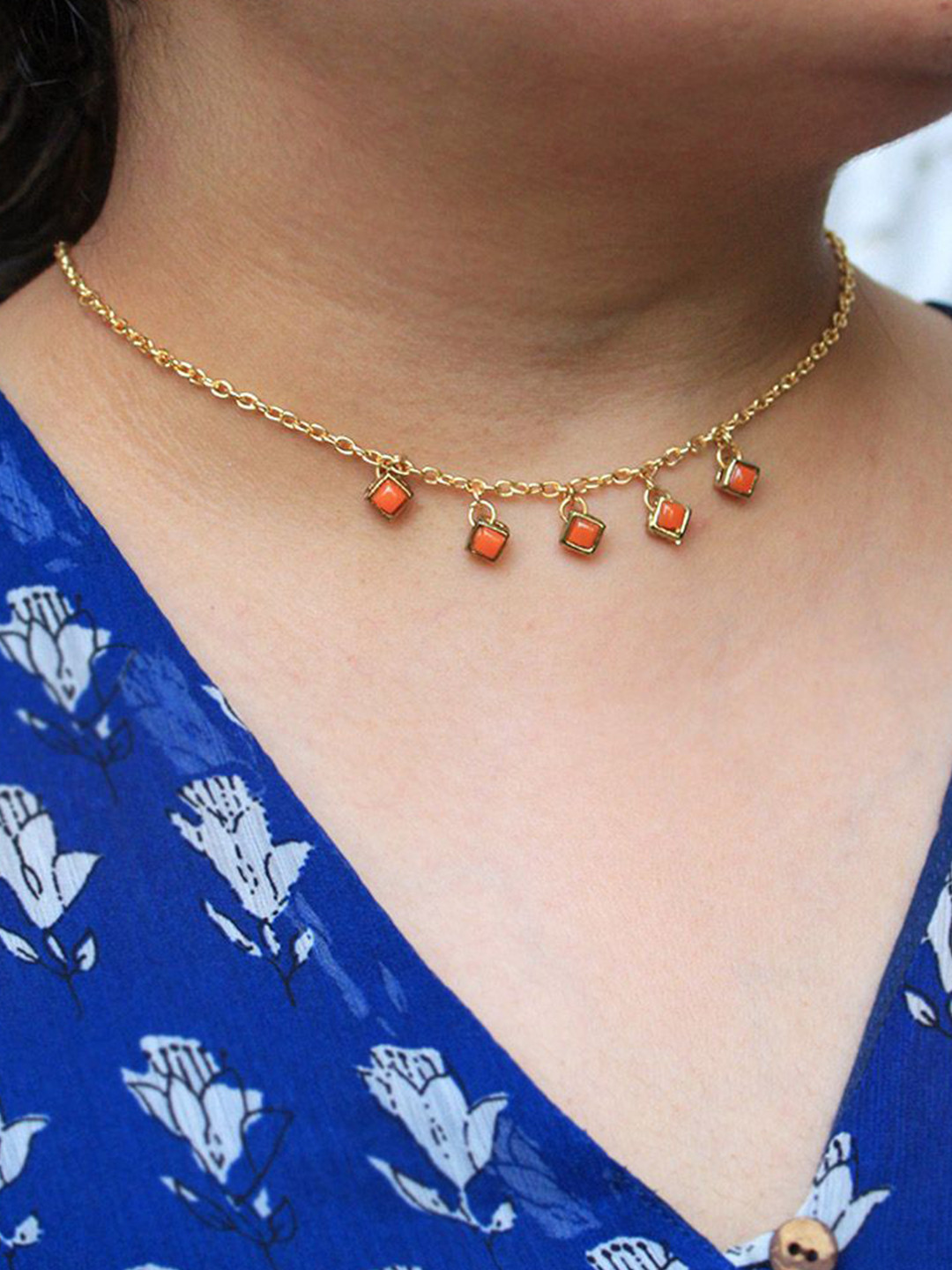 BeAbhika Women Enameled Kundan Necklace Gold-Plated Necklace