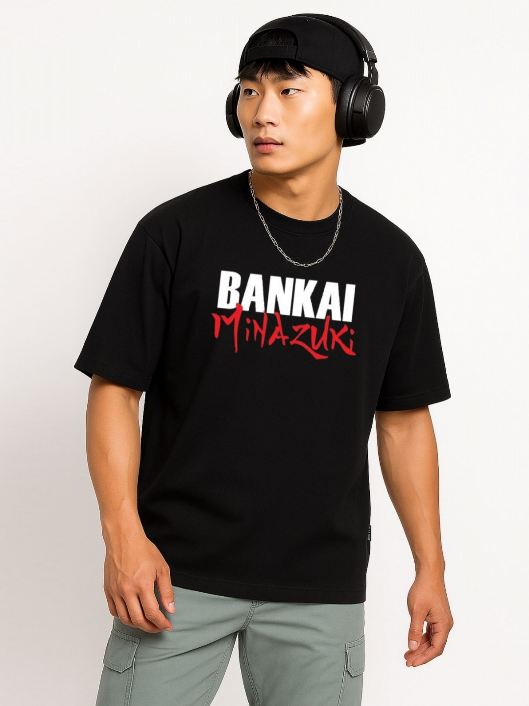 Be Crazy Shankar Impex Anime Graphic Printed Drop-ShoulderSleeves Cotton Oversized T-shirt