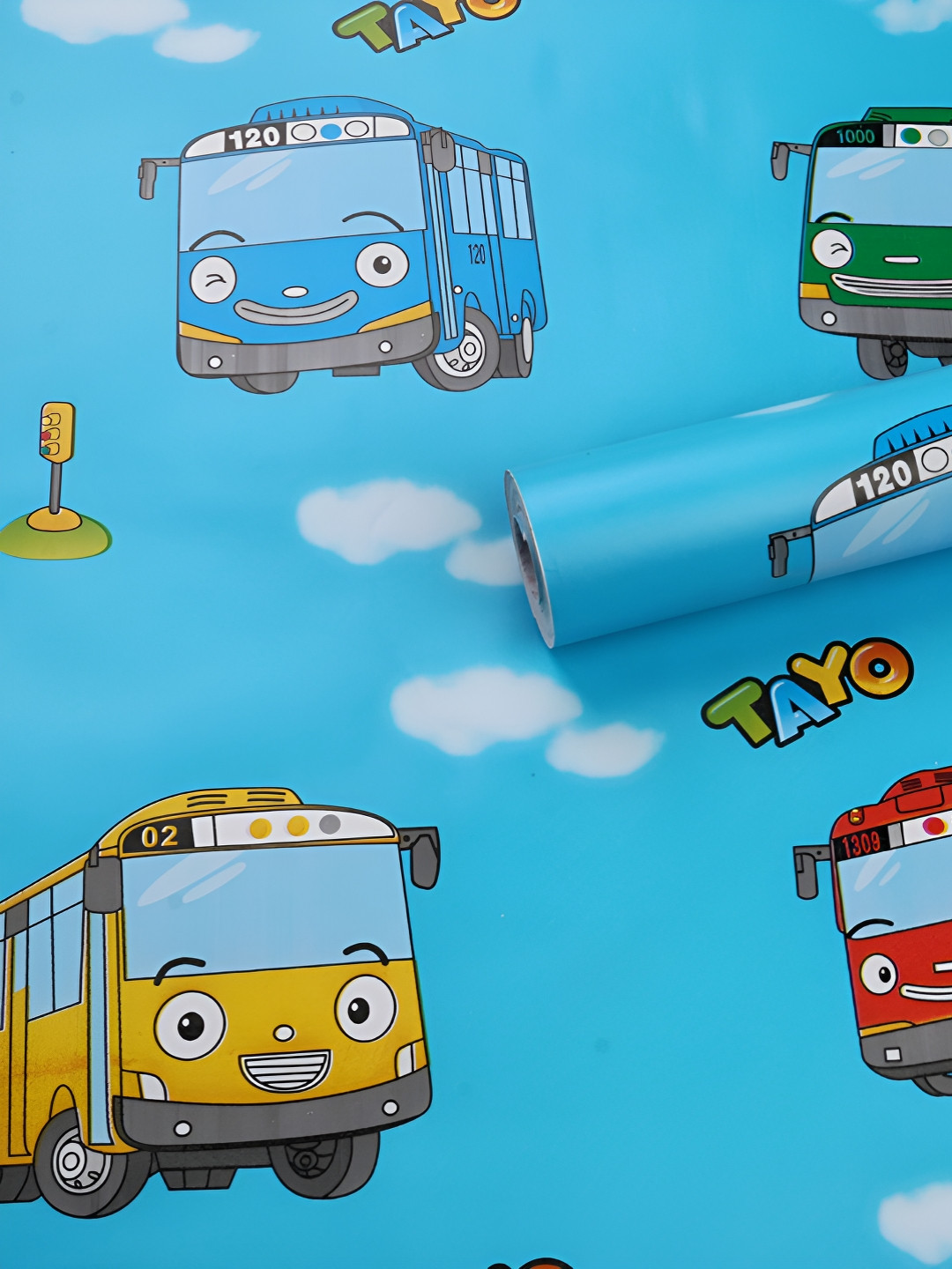 INDIAN ROYALS Blue & Yellow Vehicles Printed Self-Adhesive & Durable Wall Sticker