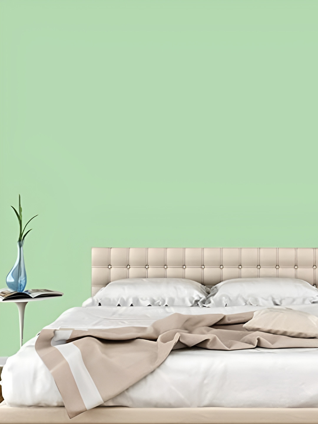 INDIAN ROYALS Light Green Plain Self-Adhesive Wallpaper