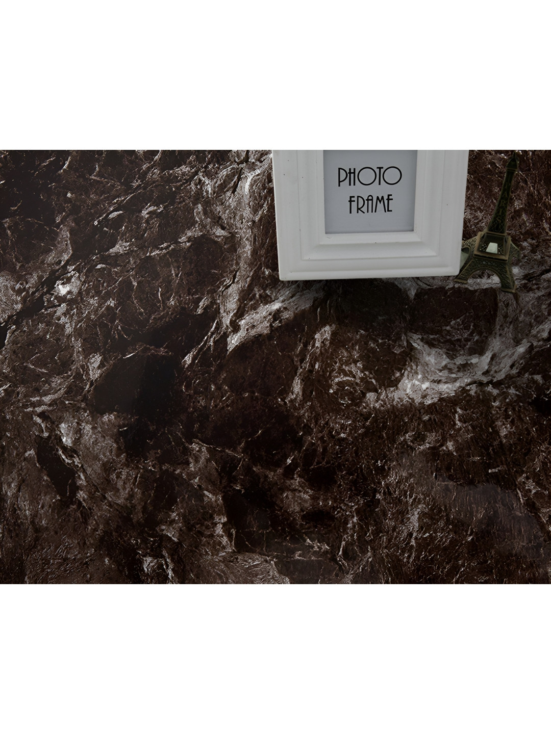 INDIAN ROYALS Black & White Printed Marble Design  Self-Adhesive Waterproof Wallpaper