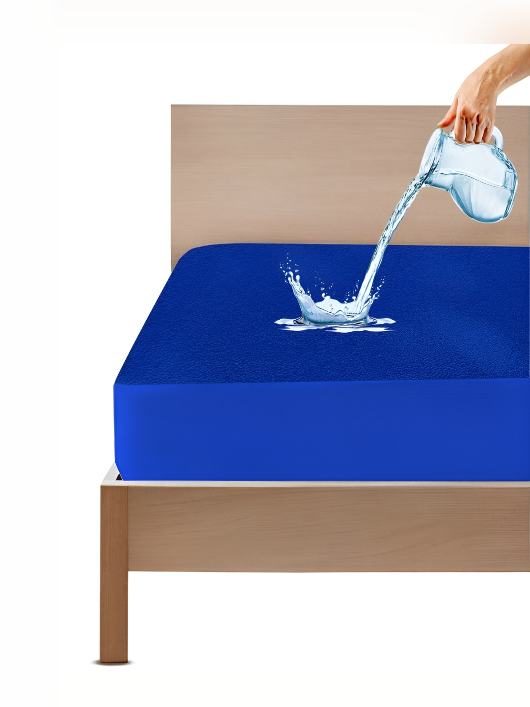 Mattress Protector Blue Terry Water Resistant Mattress Protector
