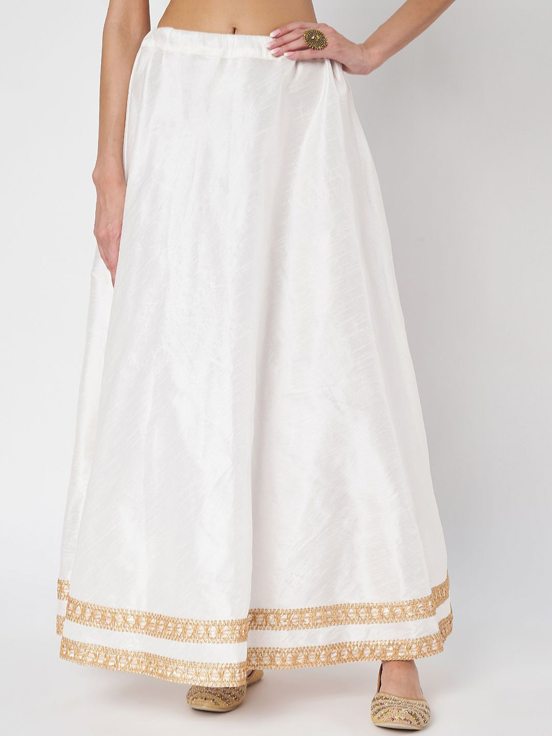 studio rasa Embellished A-Line Maxi Bias Skirt