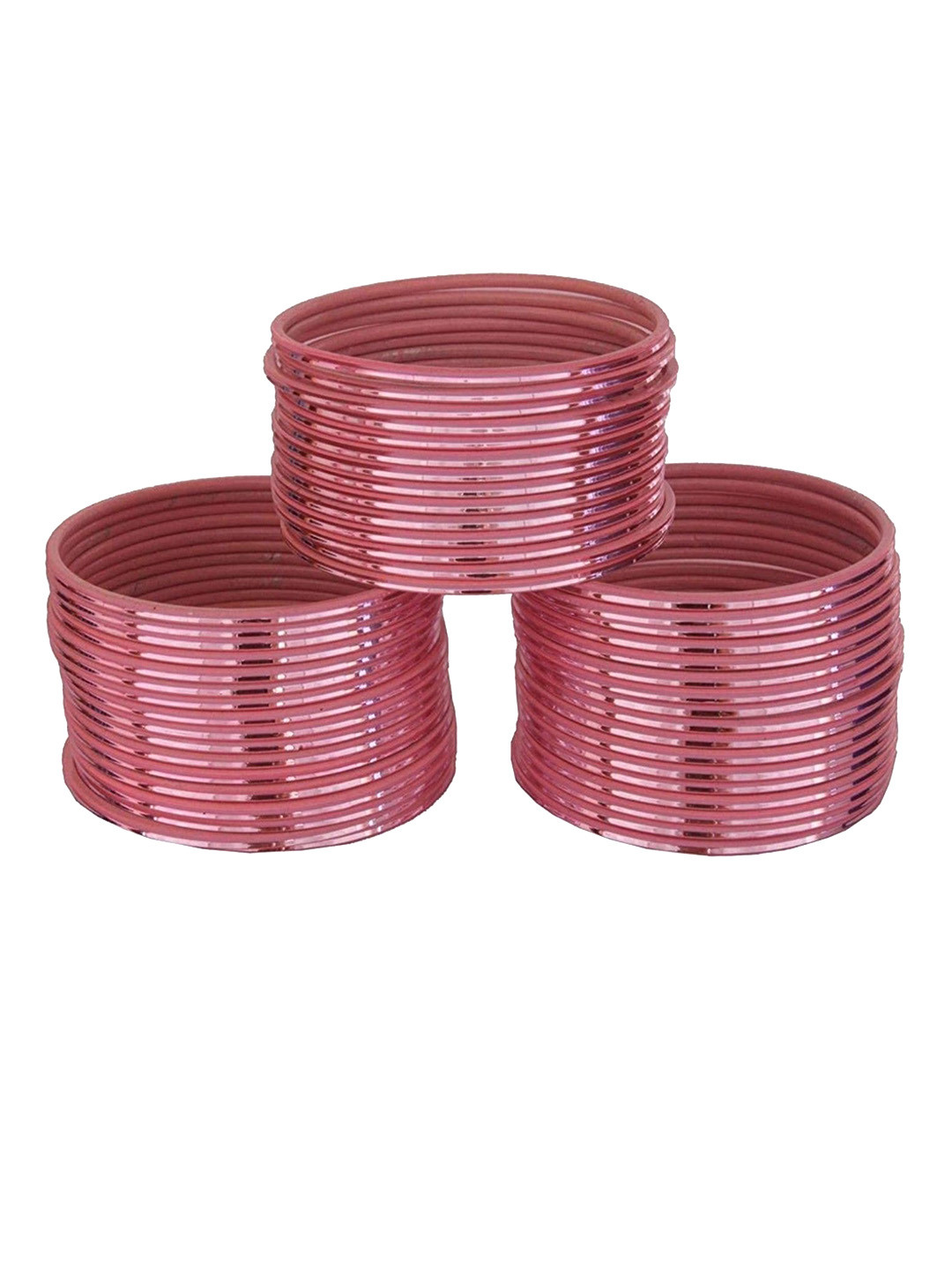 T4 JEWELS Set Of 48 Metal Glossy Finish Bangles
