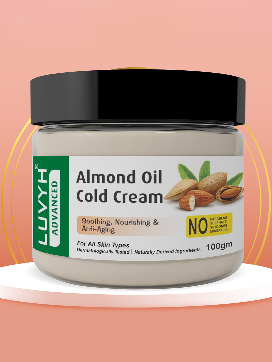 LUVYH Nourishing & Anti-Ageing Almond Oil Cold Cream - 100g