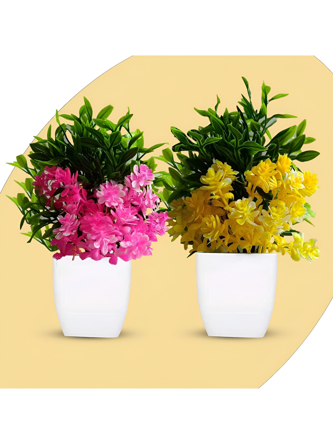 Asharya White Unisex 1 Pieces Hanging Artificial Plant With Pot