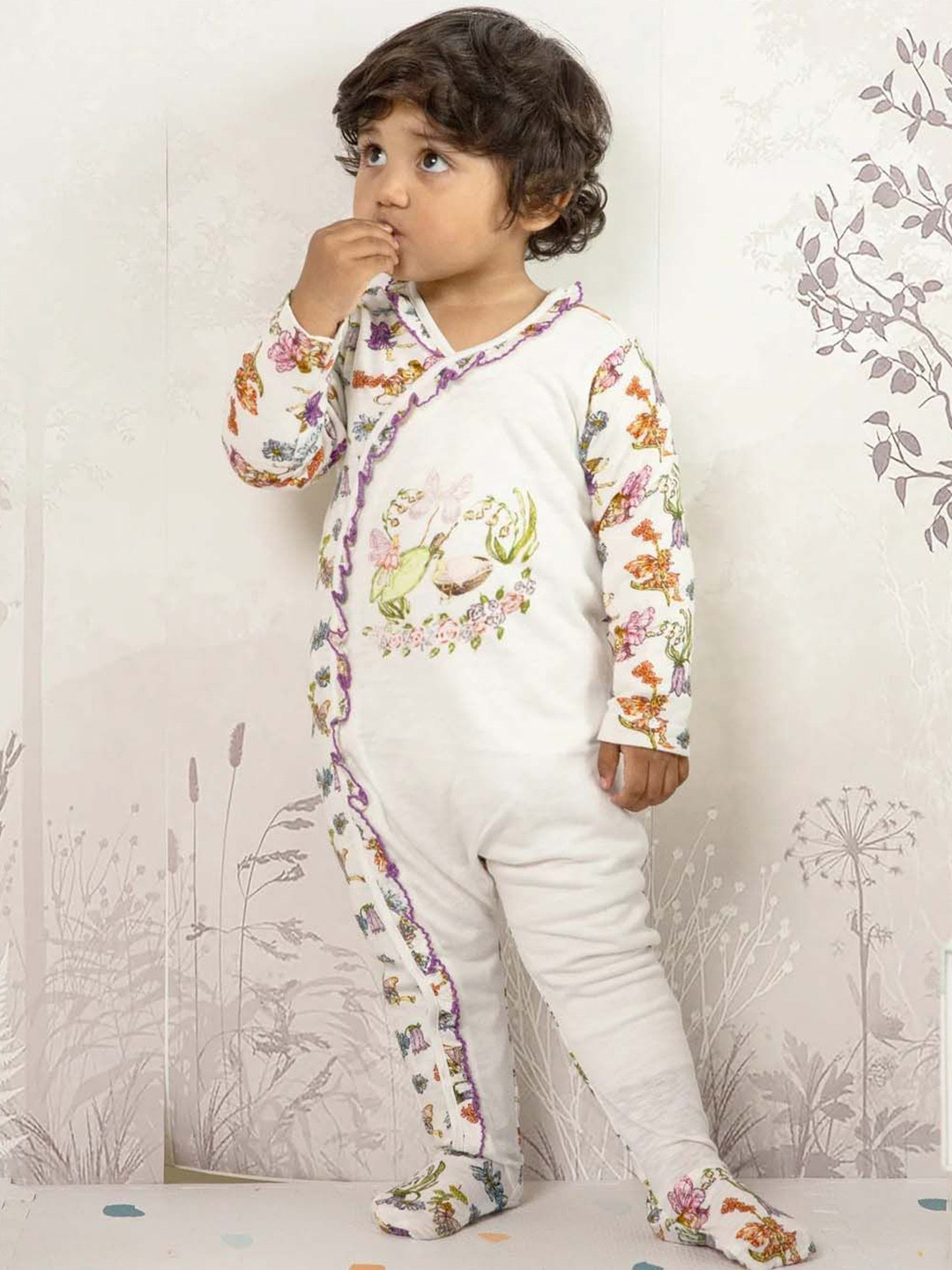 THE BABY TRUNK Infant Infant Garden Fairy Organic Cotton Romper