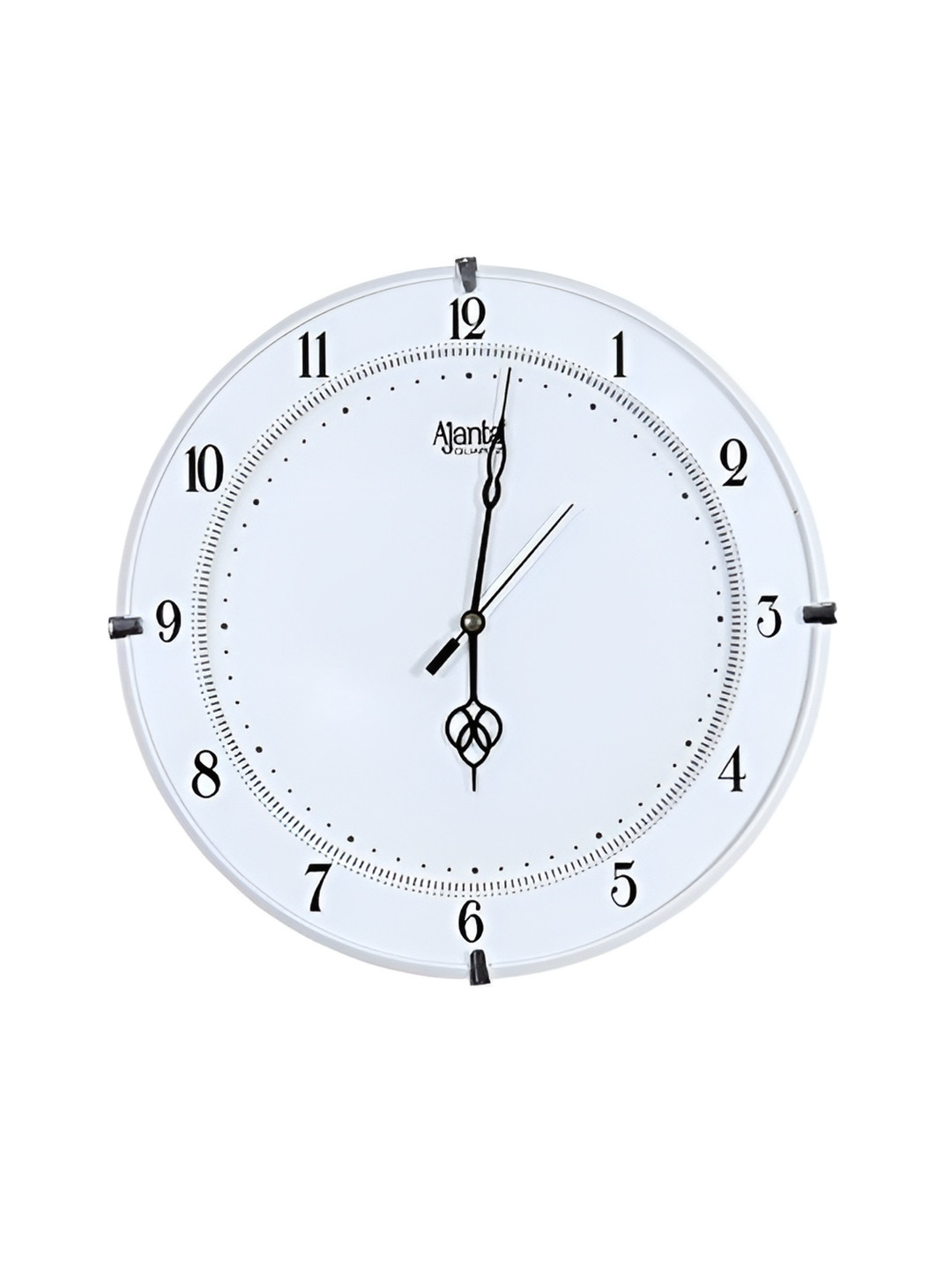 Ajanta White Analogue Wall Clock