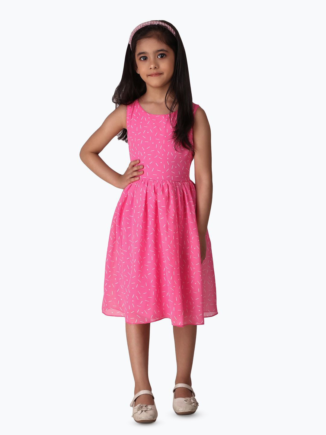Creative Kids Printed Fit & Flare Dress
