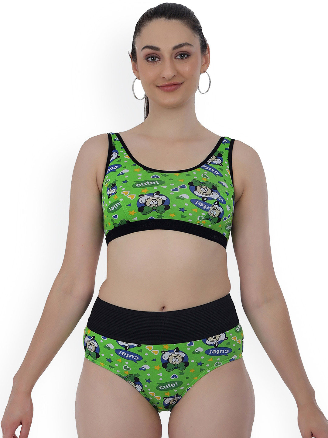 SELFCARE Printed Non Padded Lingerie Set SN3580