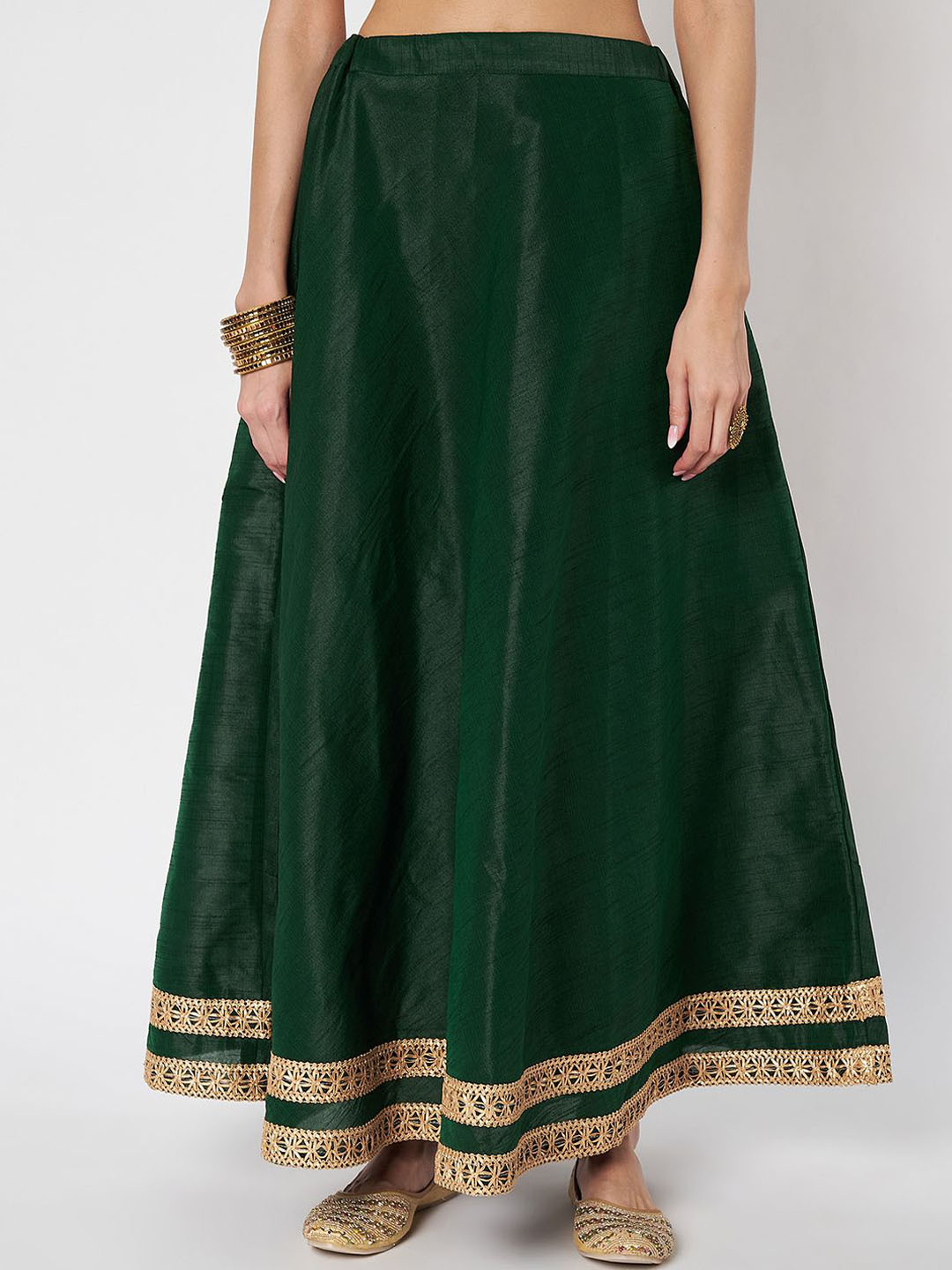 studio rasa Embellished A-Line Maxi Straight Skirt