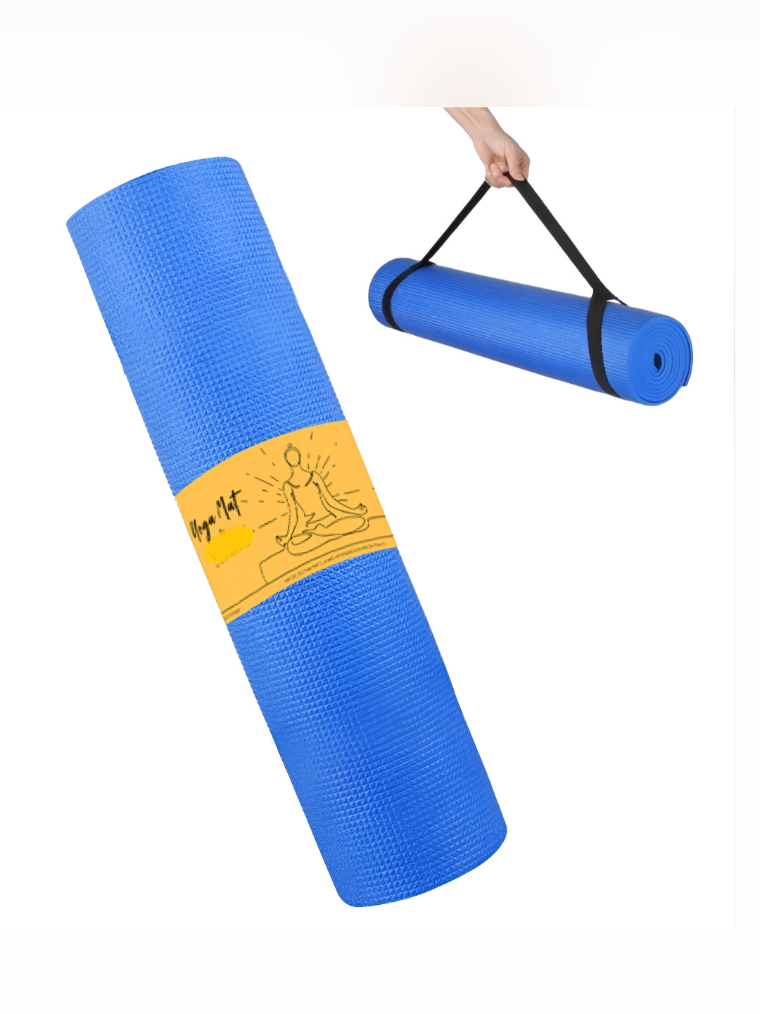 ADRENEX Premium Anti Skid Sweat Absorbent Reversible Yoga Mat With Carry Strap