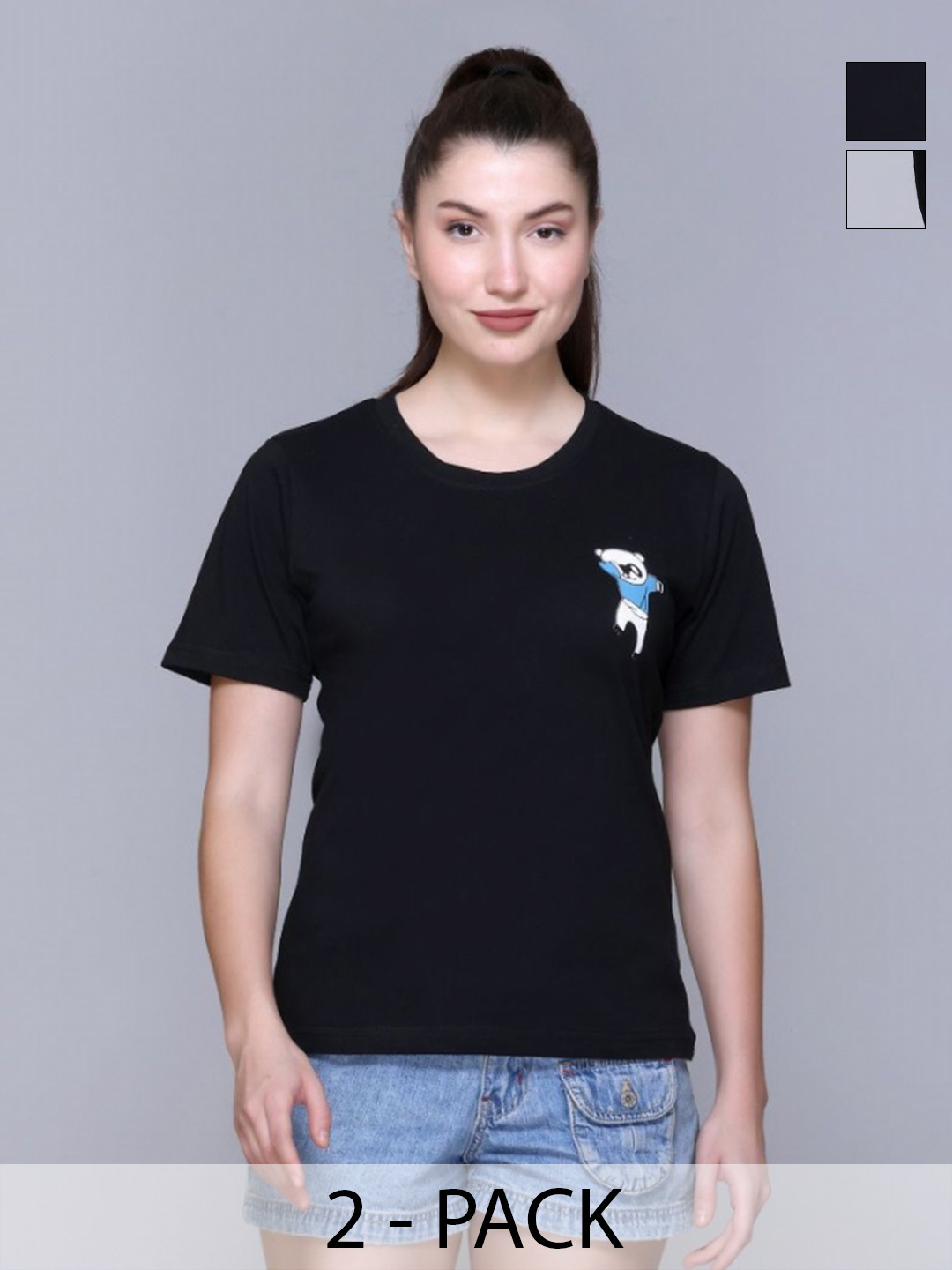 FIRST SLEEP Pack Of 2 Printed T-shirts