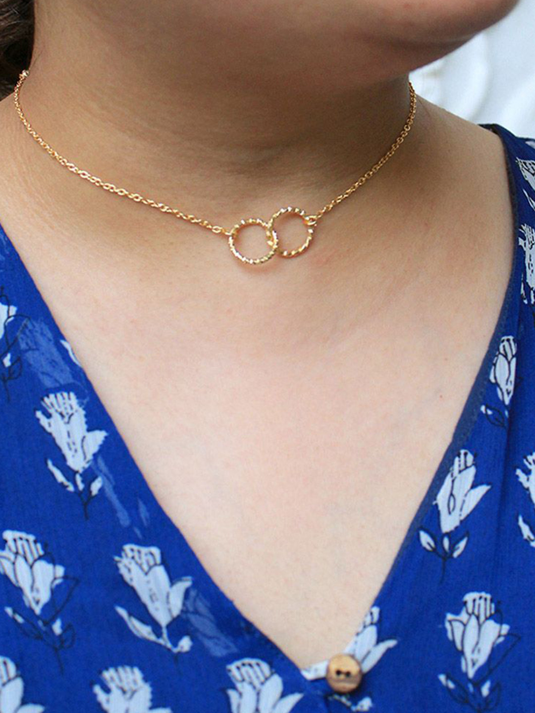 BeAbhika Gold-Plated Divine Rings Necklace