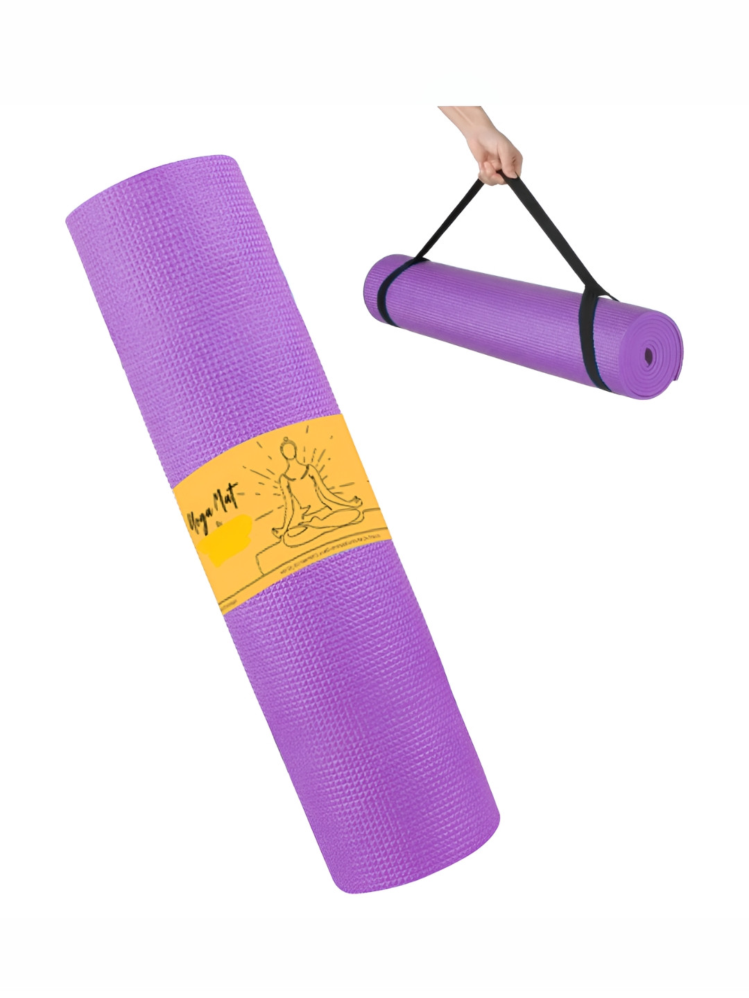 ADRENEX Soft Premium Anti Skid Sweat Absorbent Reversible Yoga Mat With Carry Strap
