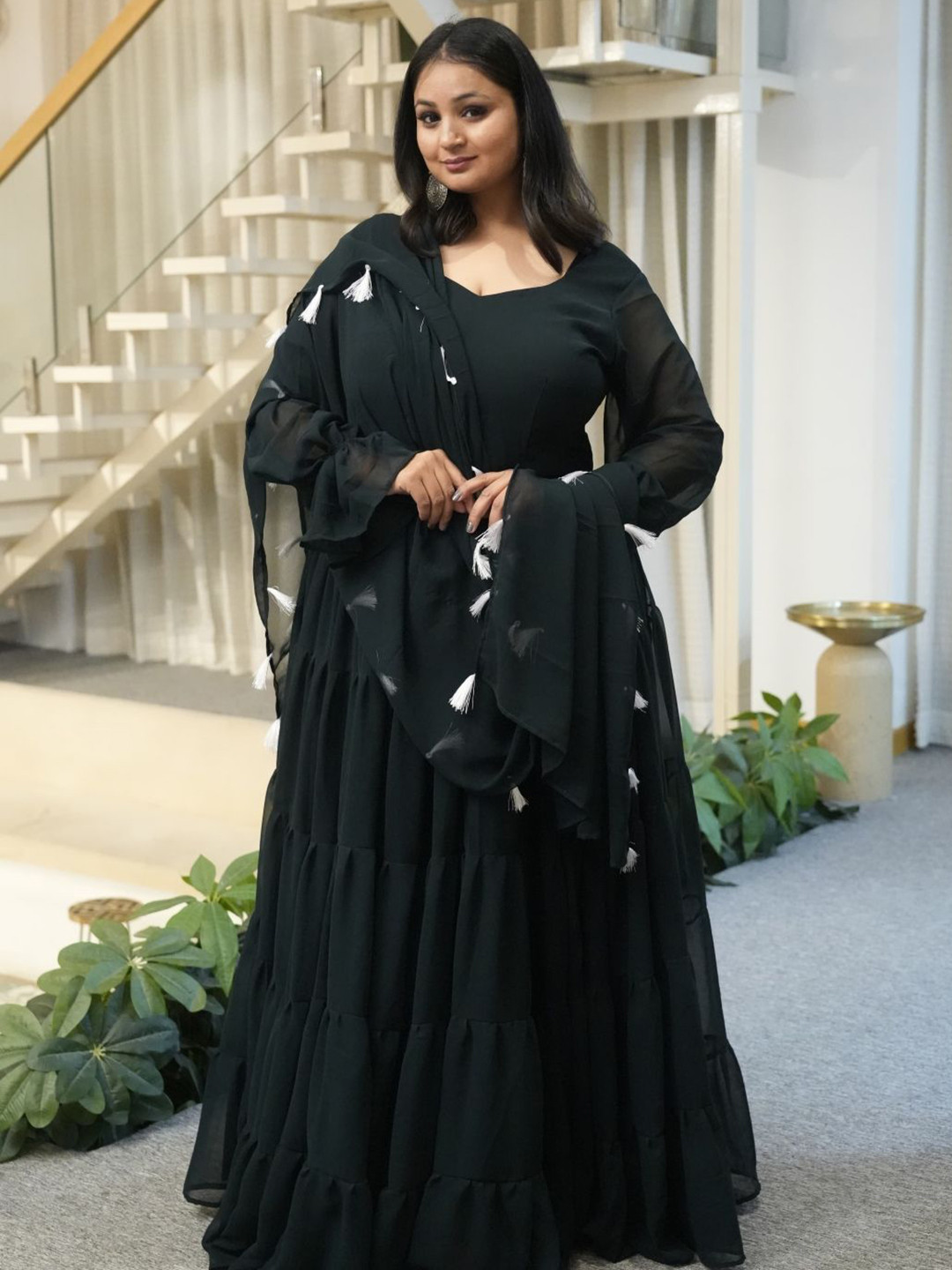 Swadeshi Shringaar Women Jungle Jaunt Georgette Lehenga Set