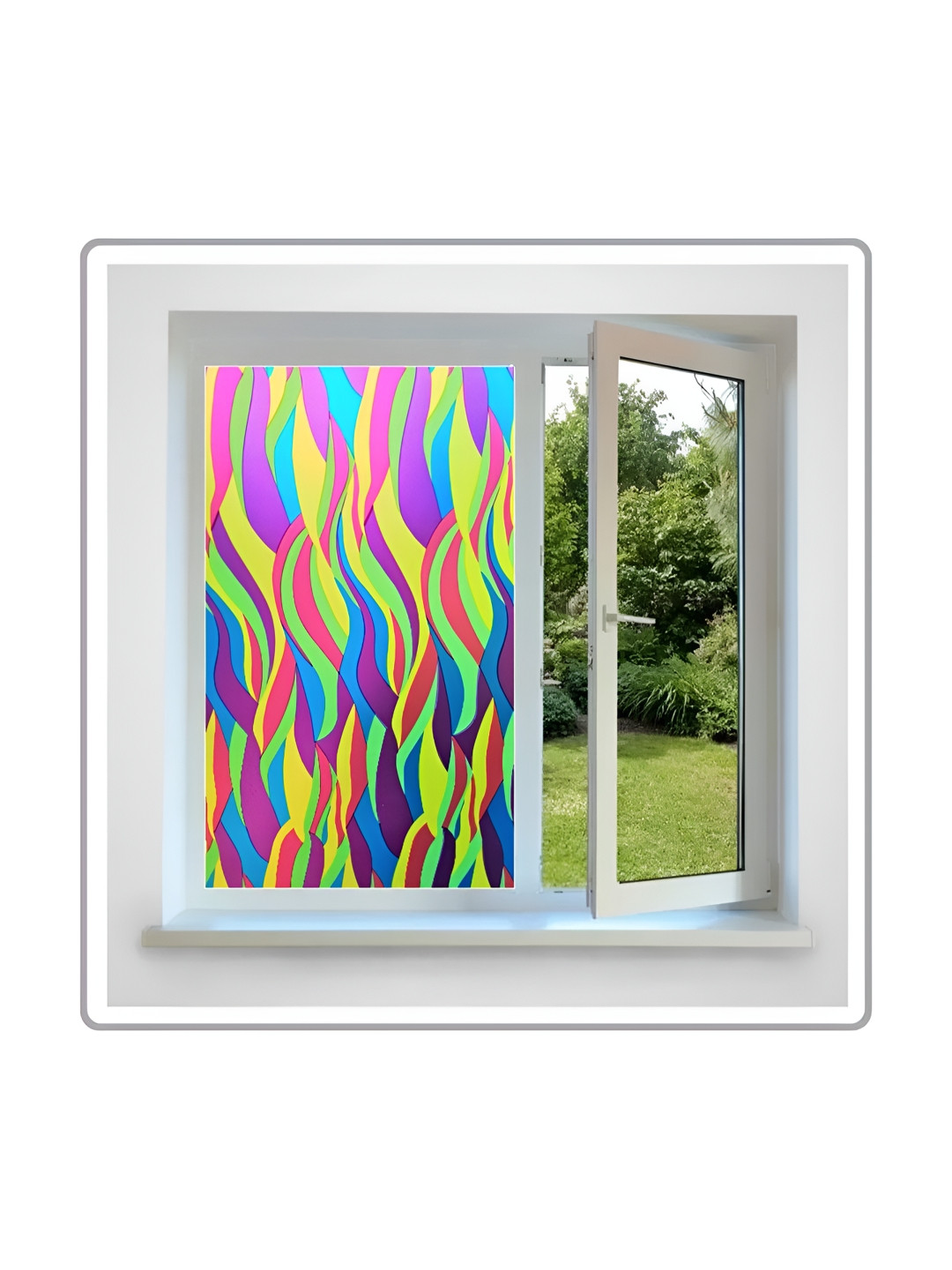 INDIAN ROYALS Purple & Yellow Decorative Printed Self-Adhesive & Durable Window Stickers