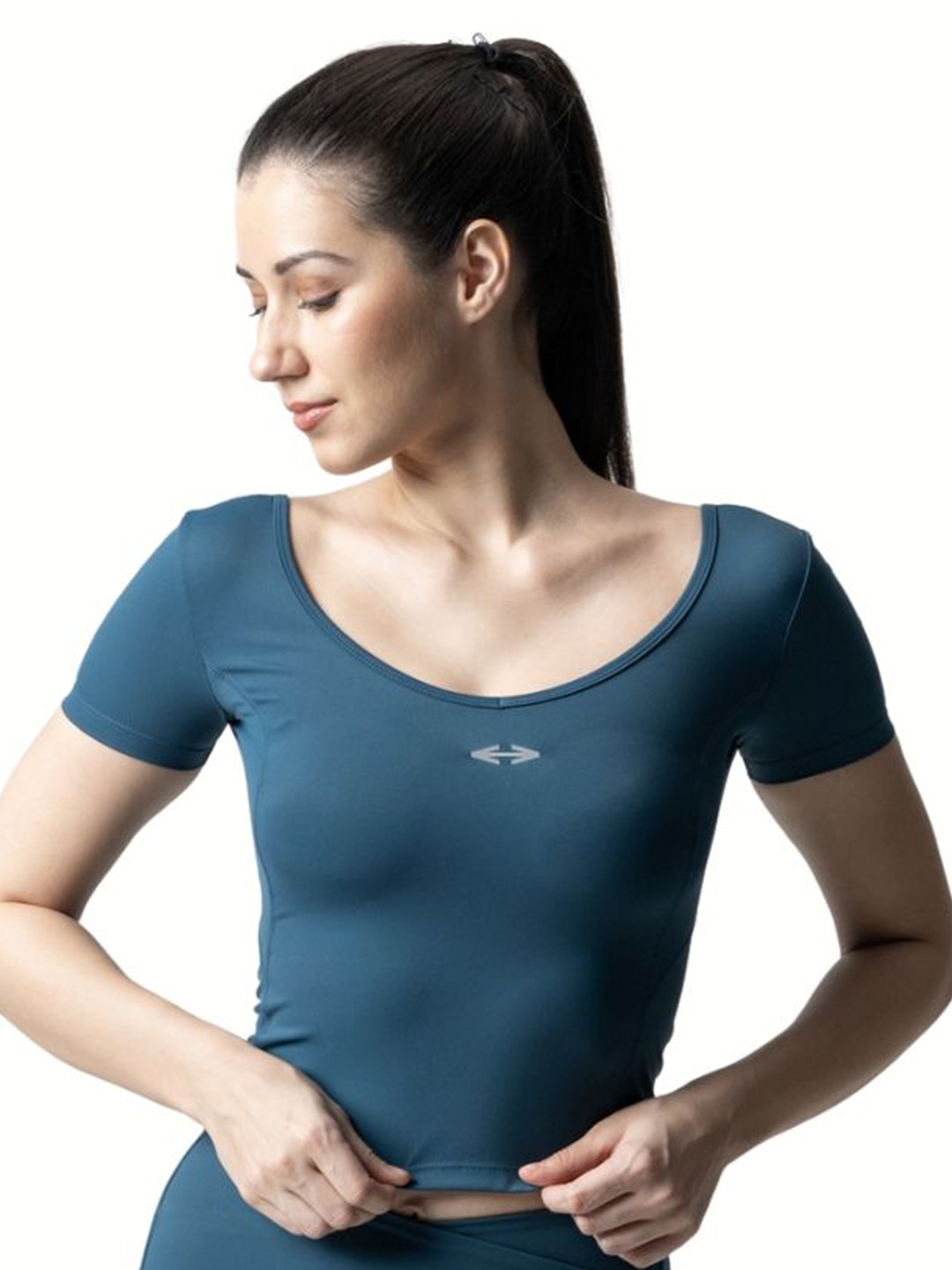 STRCH Scoop Neck Fitted Regular Top