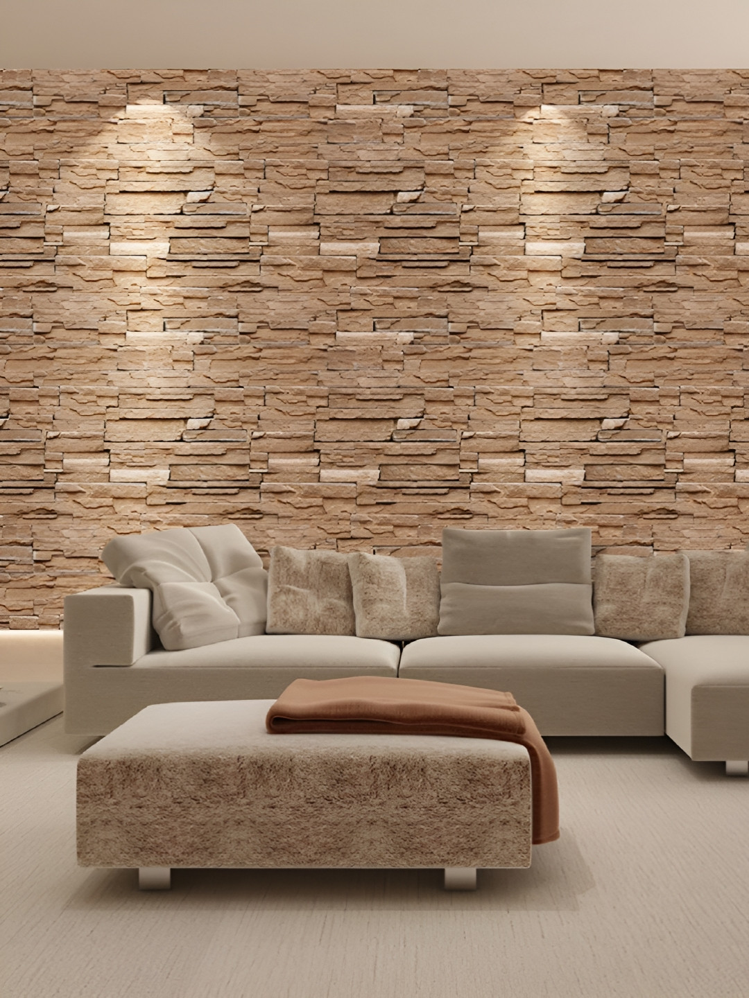 INDIAN ROYALS Brown Wood Grain Printed Self-Adhesive & Durable Wall Sticker