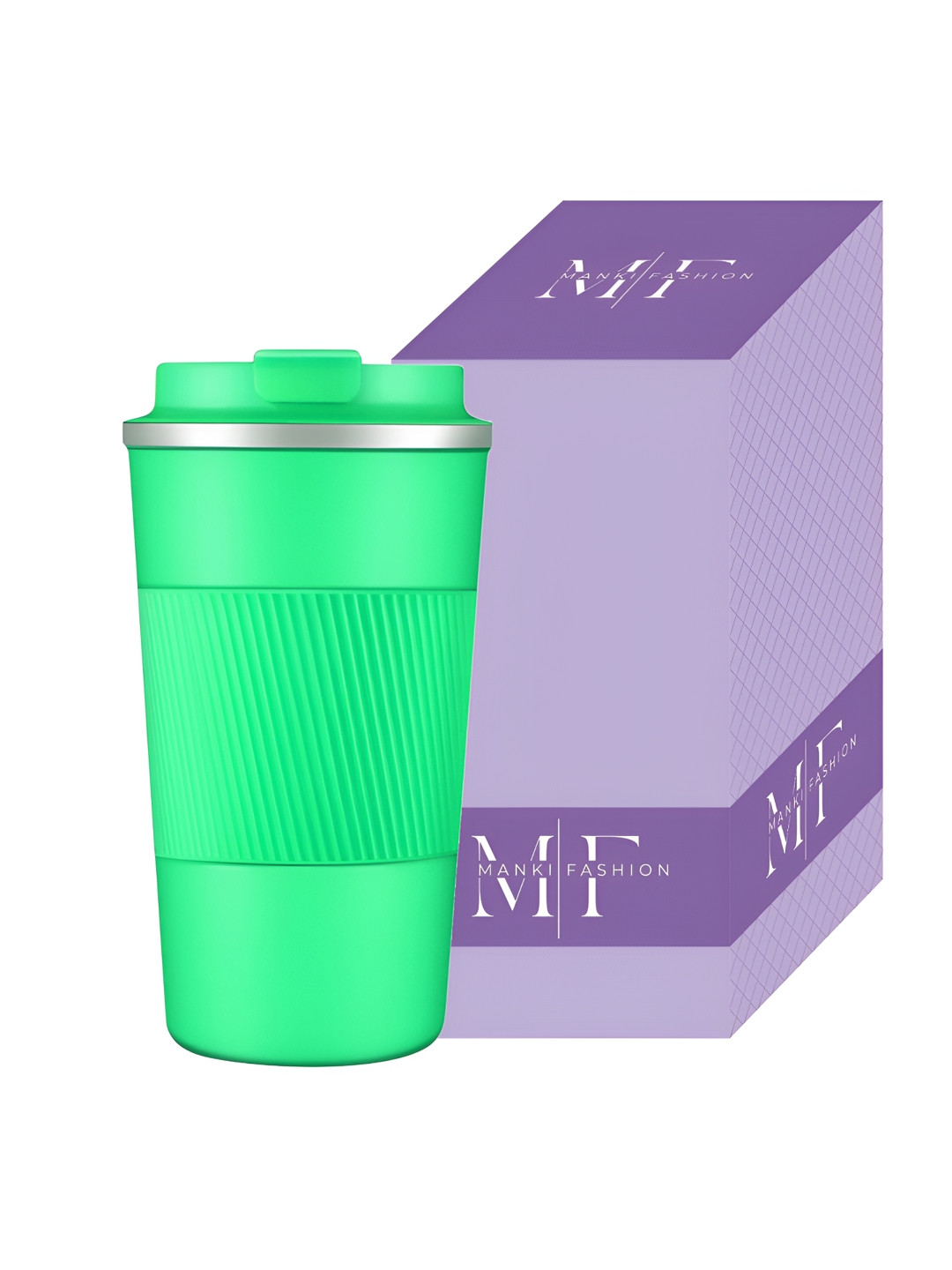 MANKI FASHION You are My Butter Half Fluorescent Green Textured Stainless Steel Dishwasher Safe Mug-420ml
