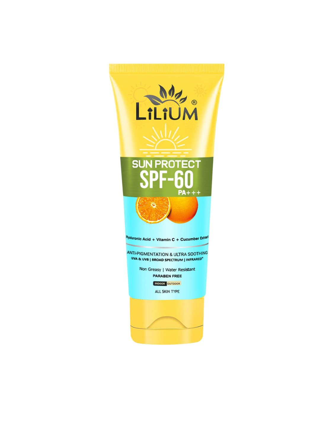 Lilium Sun Protect SPF 60 PA+++ Sunscreen - 100 ml