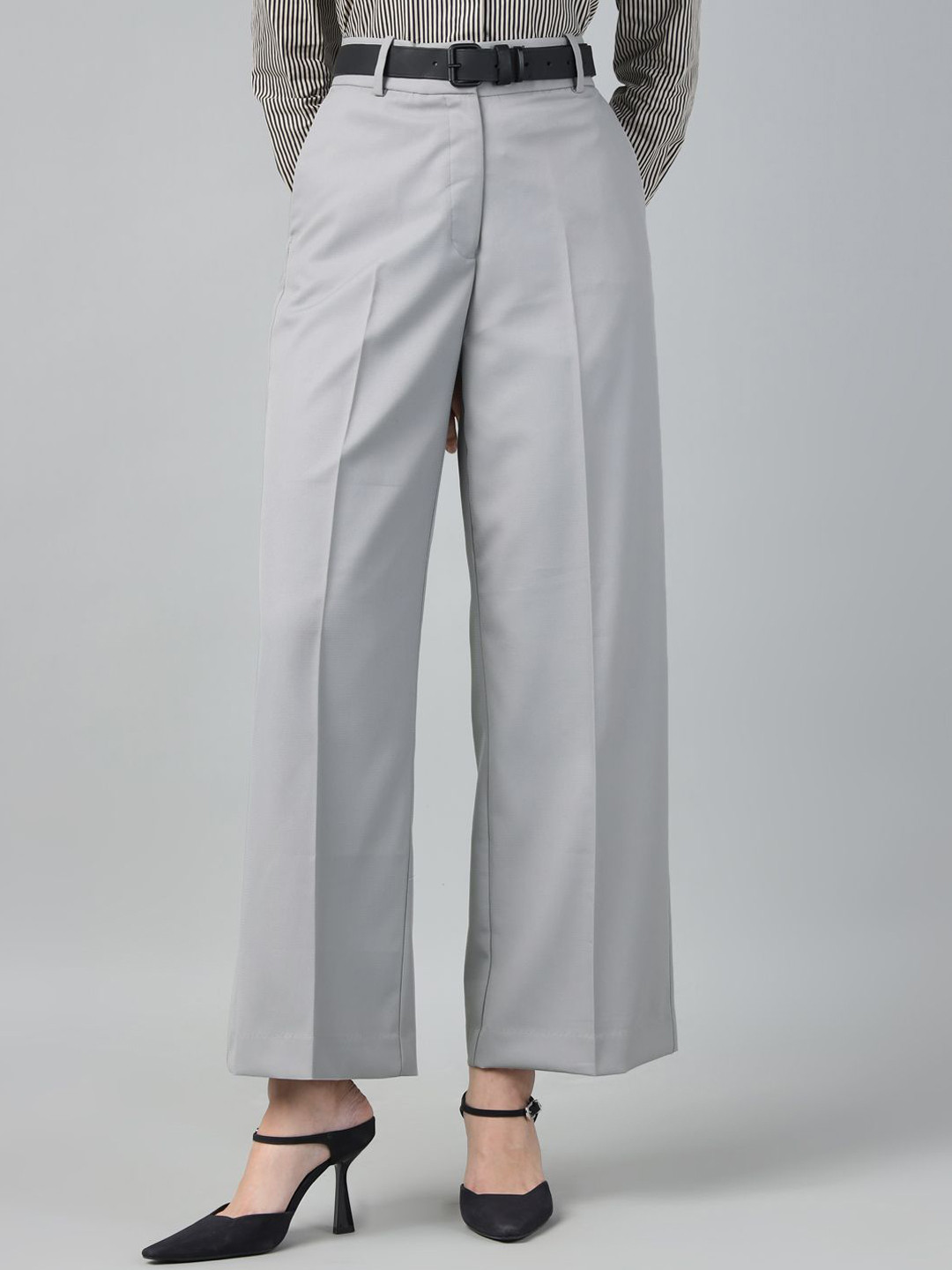 Hancock Women High-Rise Four Way Stretch Wrinkle Free Trousers