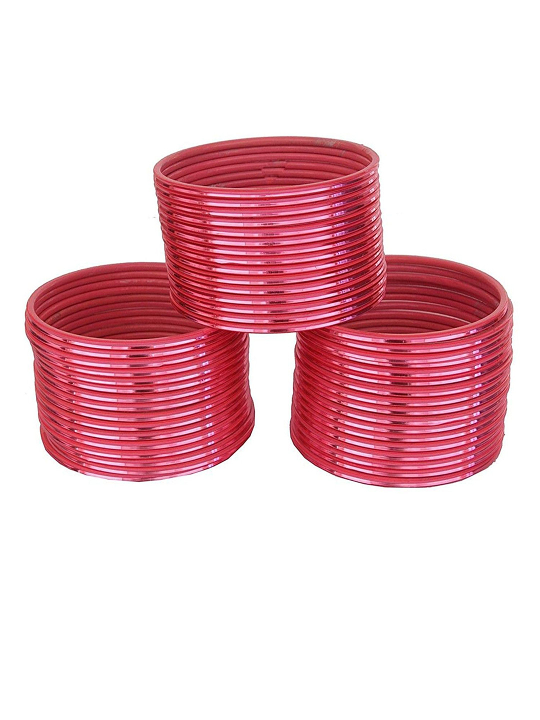 T4 JEWELS Set Of 48 Metal Glossy Finish Bangles