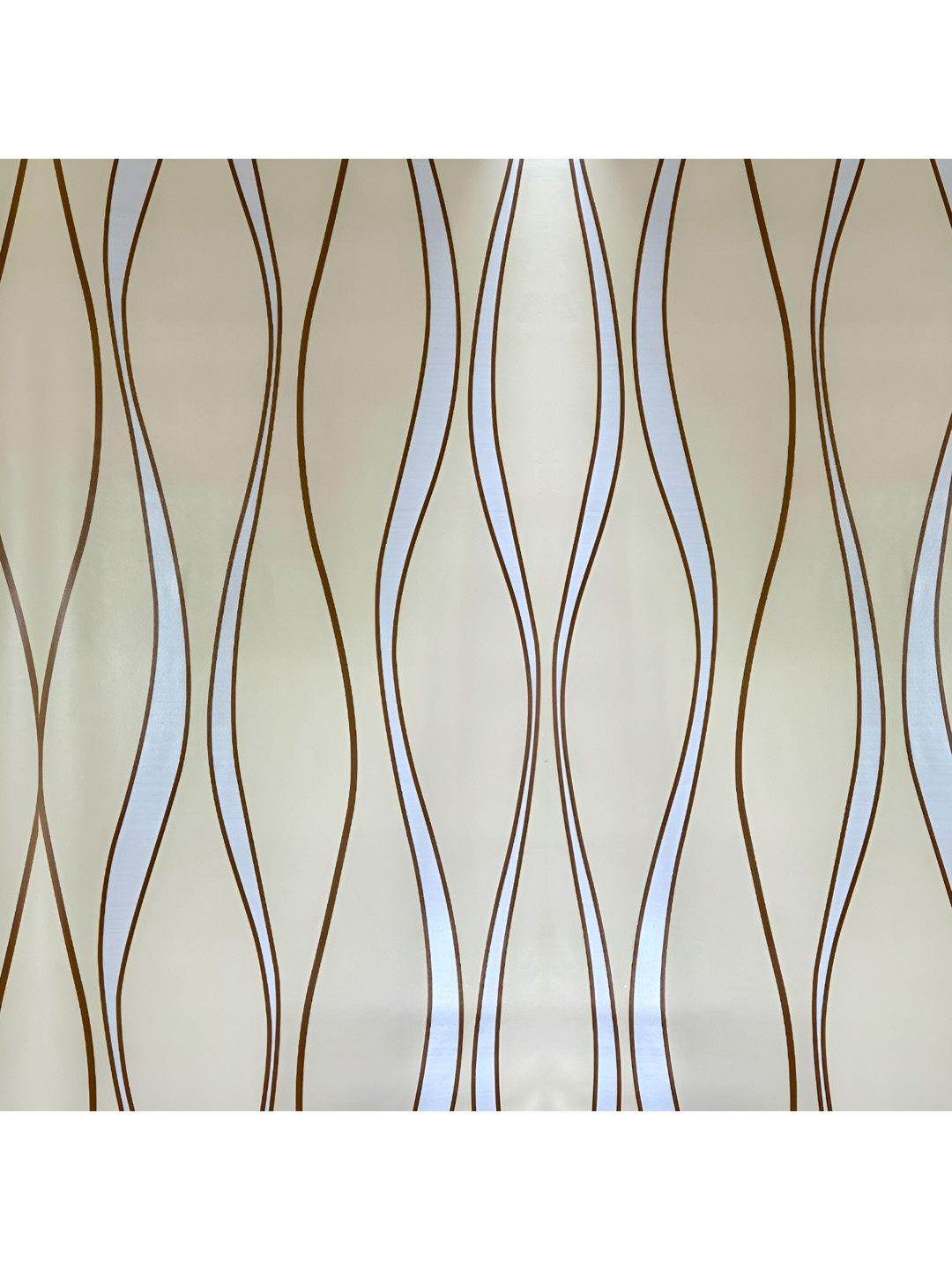 INDIAN ROYALS Gold & Blue Printed Waves Design Home Dcor Waterproof Wallpaper