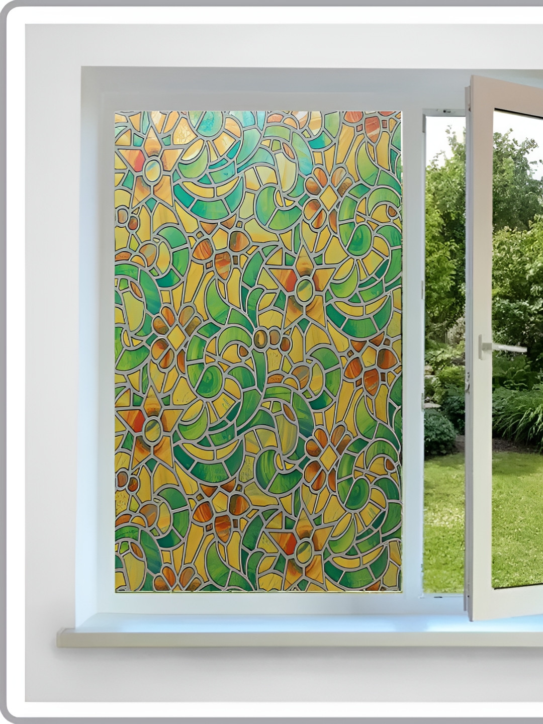 INDIAN ROYALS White & Pink Printed Nature Design Window Film Waterproof Wallpaper