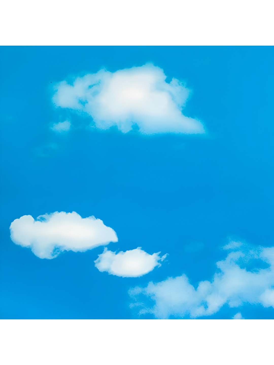 INDIAN ROYALS Blue & White Printed Cloud Design Waterproof Wall Sticker