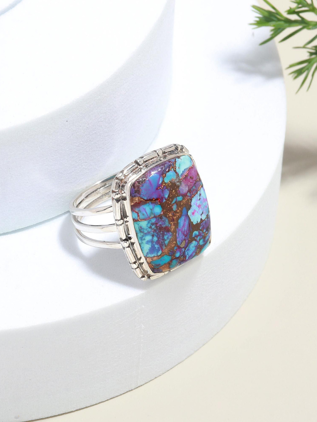 ORO ALMA Nebula Orchid Silver Ring