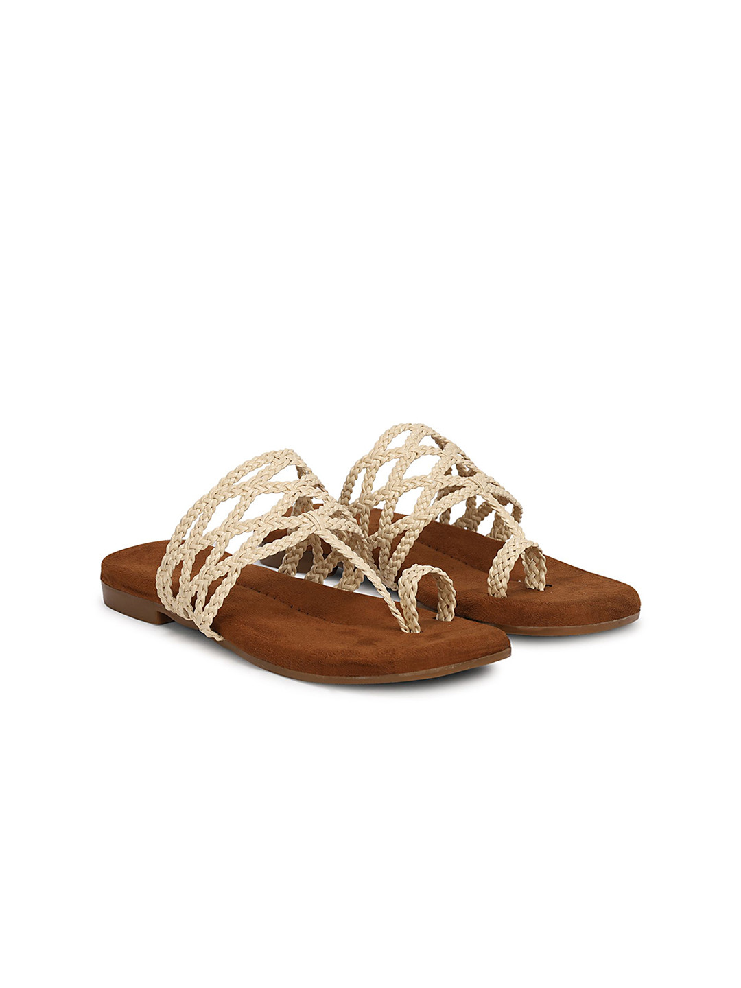 Ishransh Women Textured Open Toe Flats