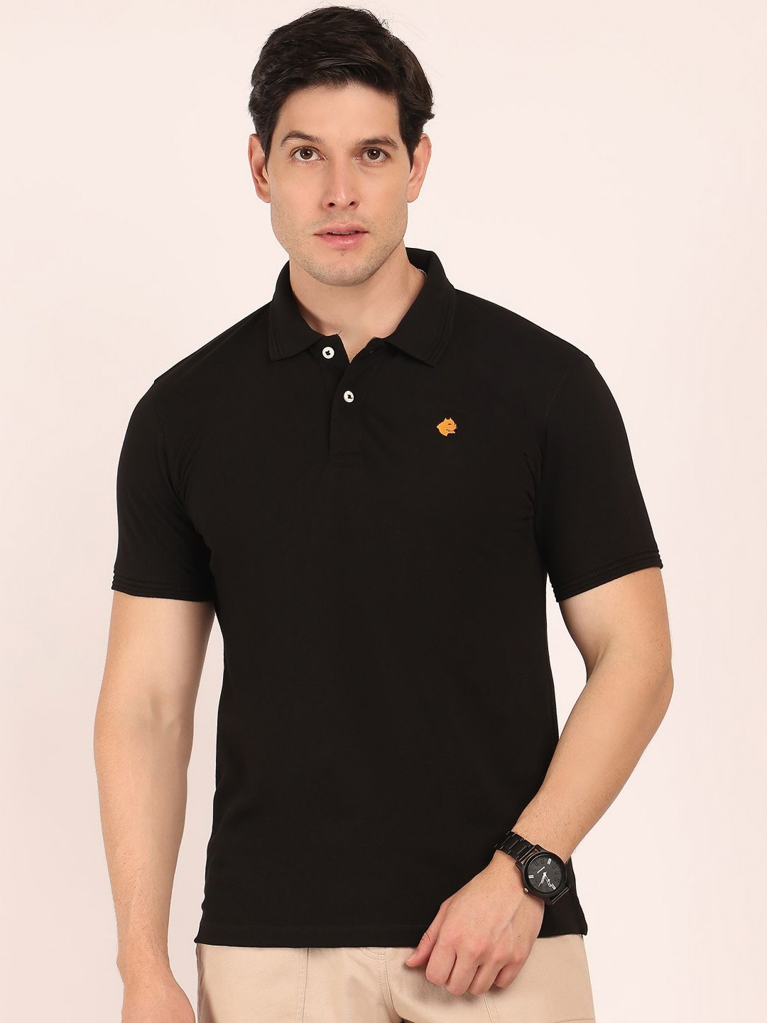BUNCH OF BAD Polo Collar Cotton T-shirt