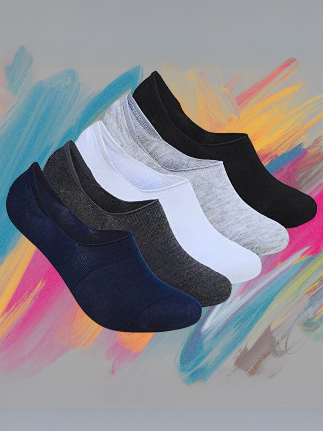 MJE Men Pack Of 5 Durability Shoe Liners Socks