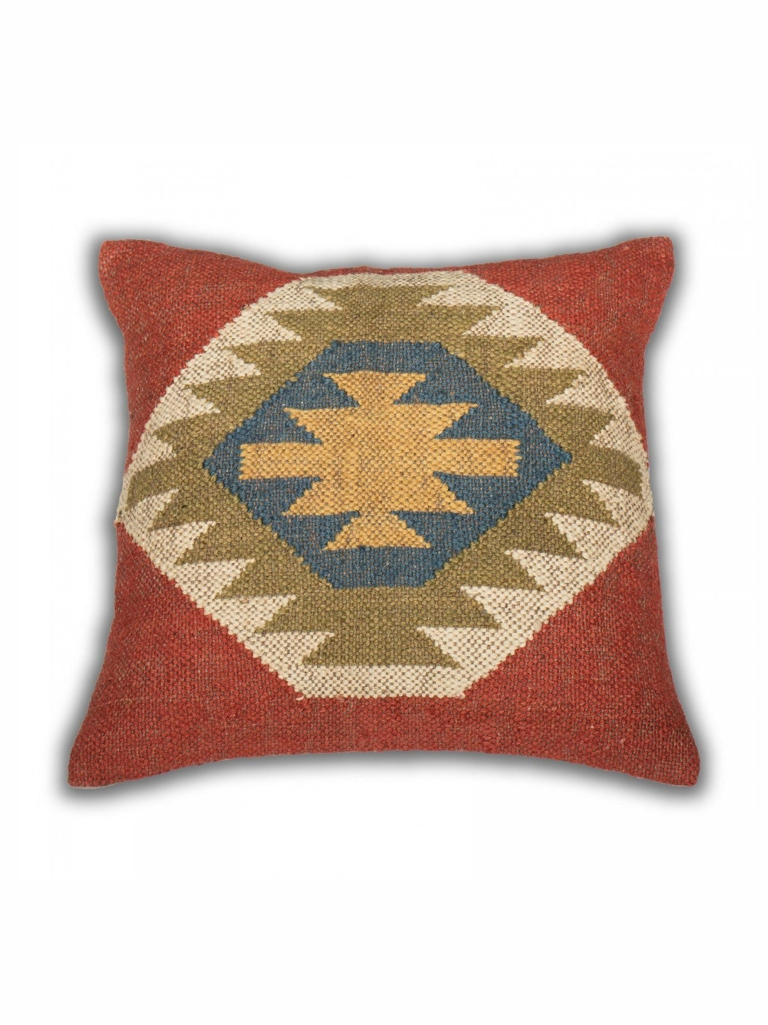 Trade Star Brown & Cream-Coloured 1 Pieces Self Design Jute Cotton Square Pillow Covers