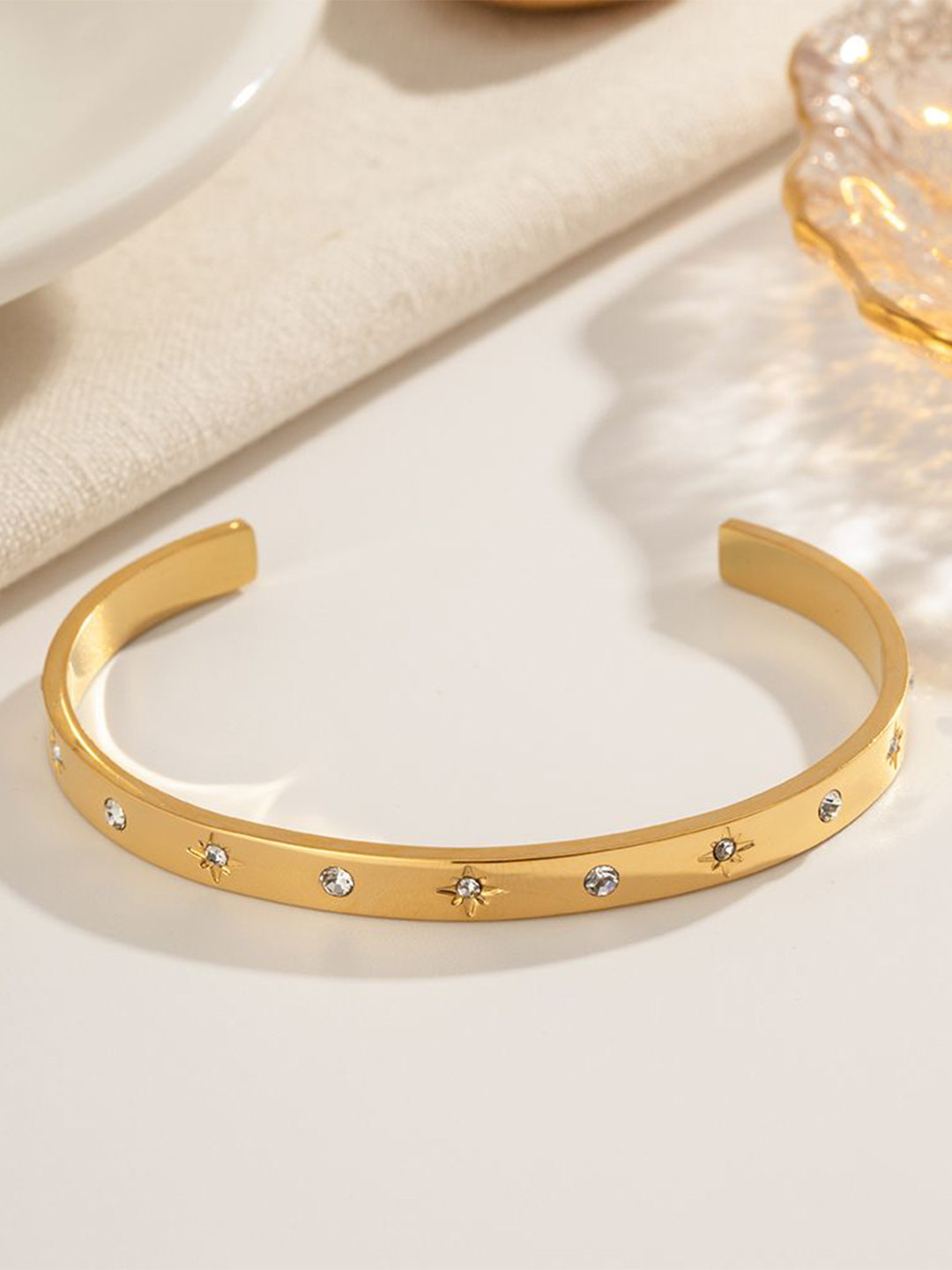 Aiza 18KT Gold Plated Starry Night Bangle Bracelet