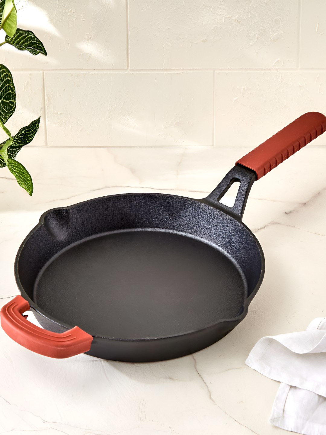 Home Centre Black Iron Sally Cast Iron Frying Pan